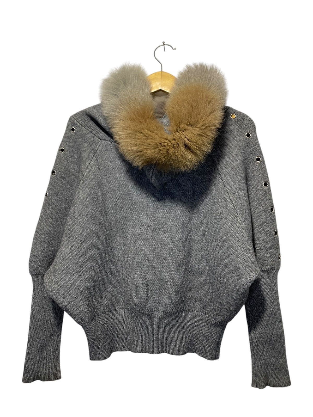 Japanese Brand 2000s Japan Knitted bat wing Fur Hoodie Size US L / EU 52-54 / 3 - 5 Thumbnail
