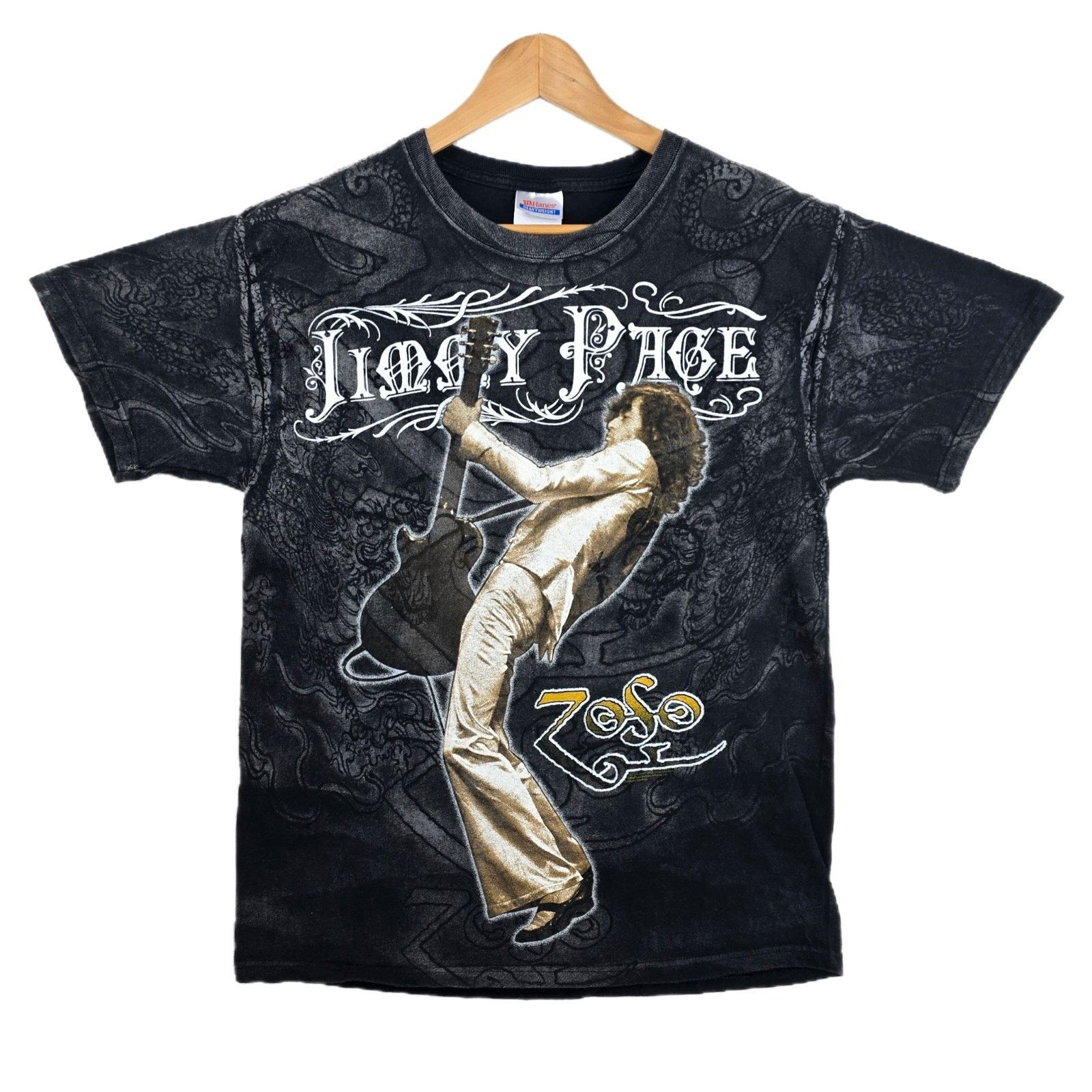 Hanes Vintage Jimmy Page Zoso Shirt Large Y2K AOP Led Zeppelin Size US L / EU 52-54 / 3 - 1 Thumbnail