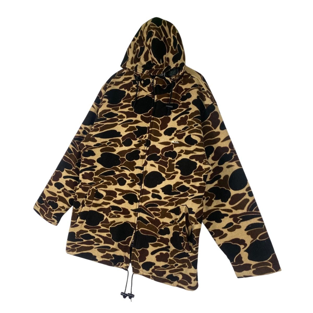 Quiksilver Vintage Quiksilver Duck Camouflage Hoodie Fleece Zipper Size US L / EU 52-54 / 3 - 2 Thumbnail