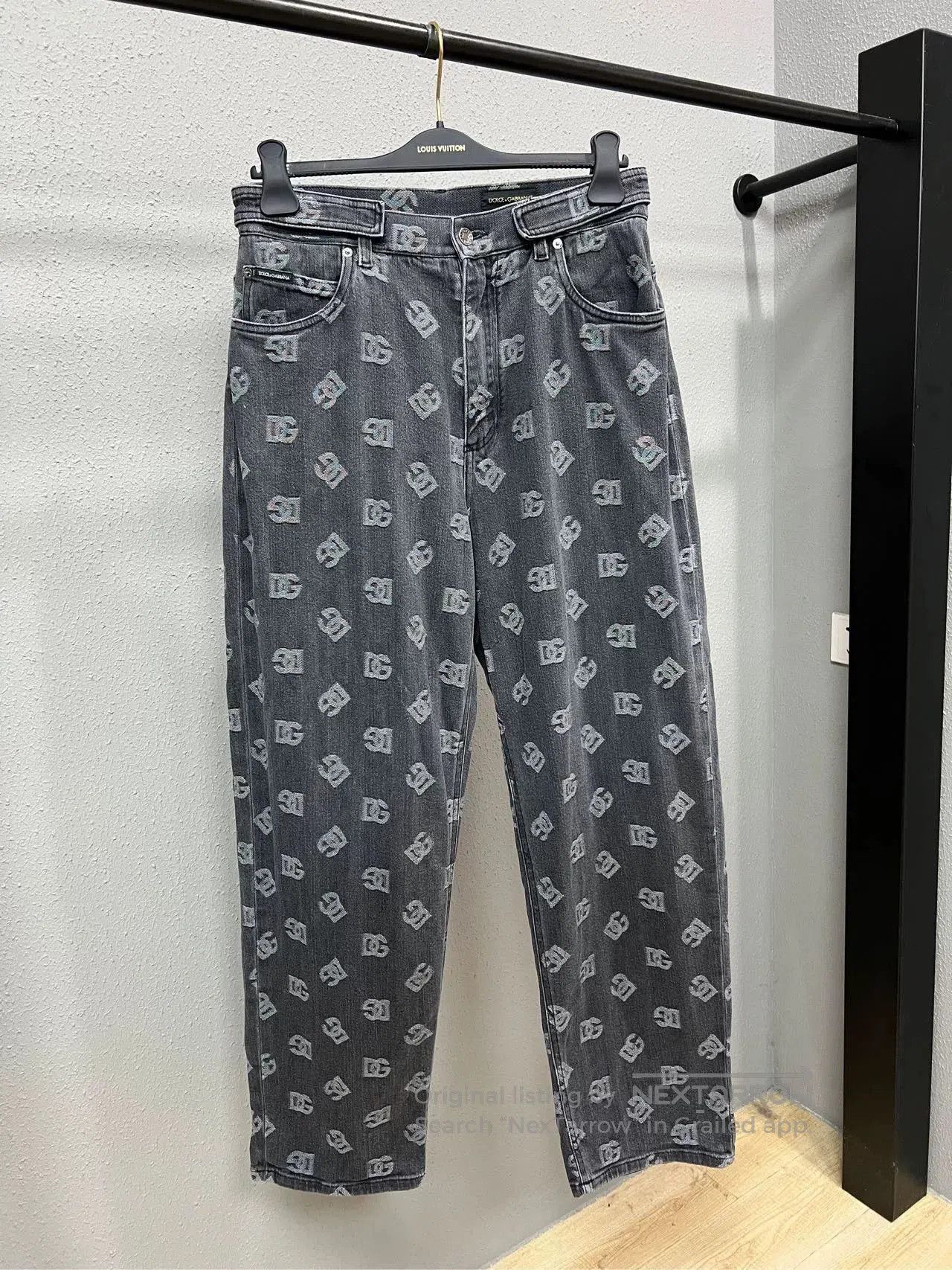 Dolce & Gabbana Dolce & Gabbana Black Gray Logo Jeans. Size US 32 / EU 48 - 1 Thumbnail