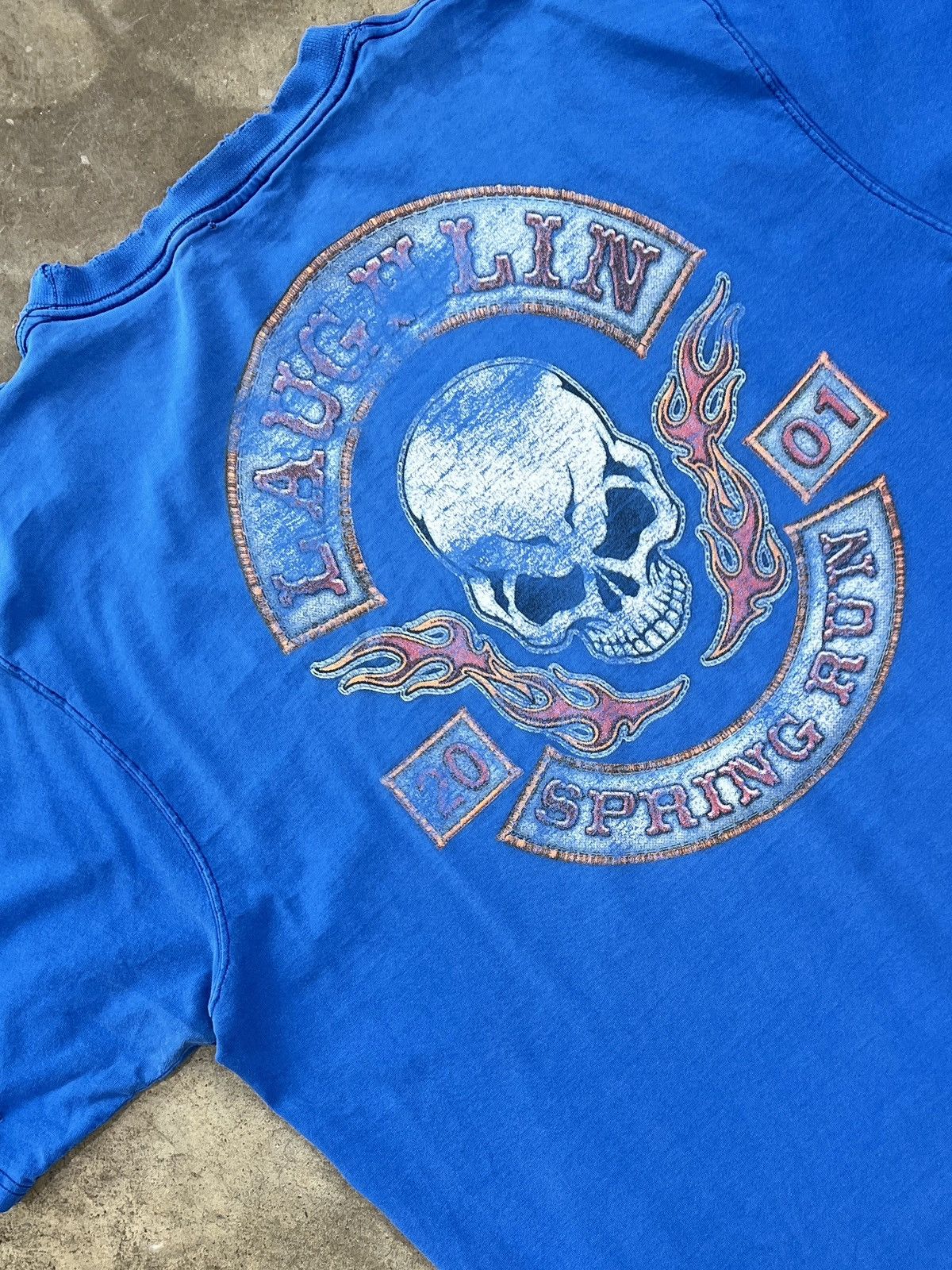 Vintage Vintage 2001 Spring Run Skull Flame Tee Large Size US L / EU 52-54 / 3 - 1 Thumbnail