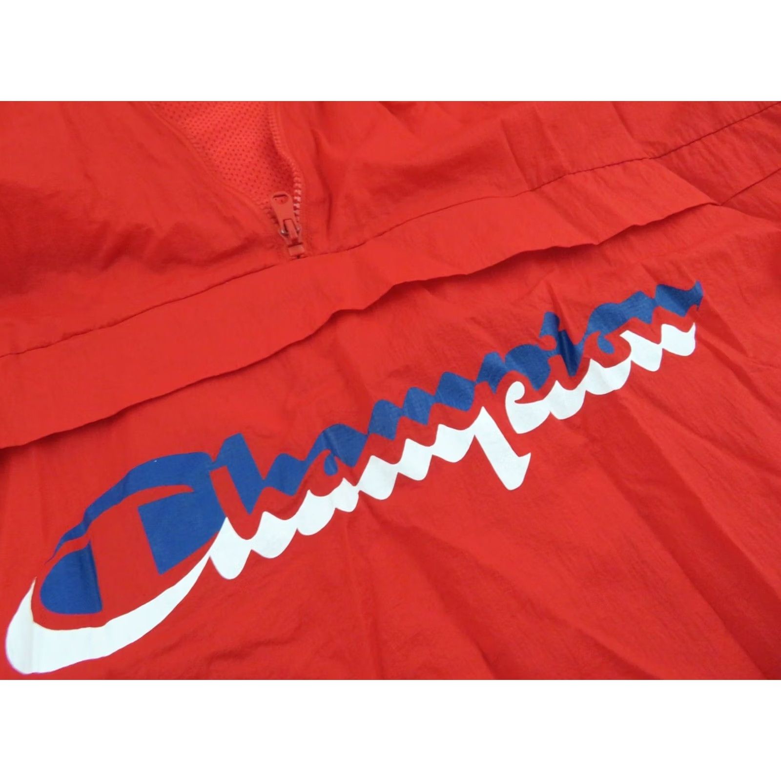 Champion VINTAGE Champion Anorak Jacket Mens Large Red 90s Y2K Windbreaker Rain Coat Running Size US L / EU 52-54 / 3 - 5 Thumbnail