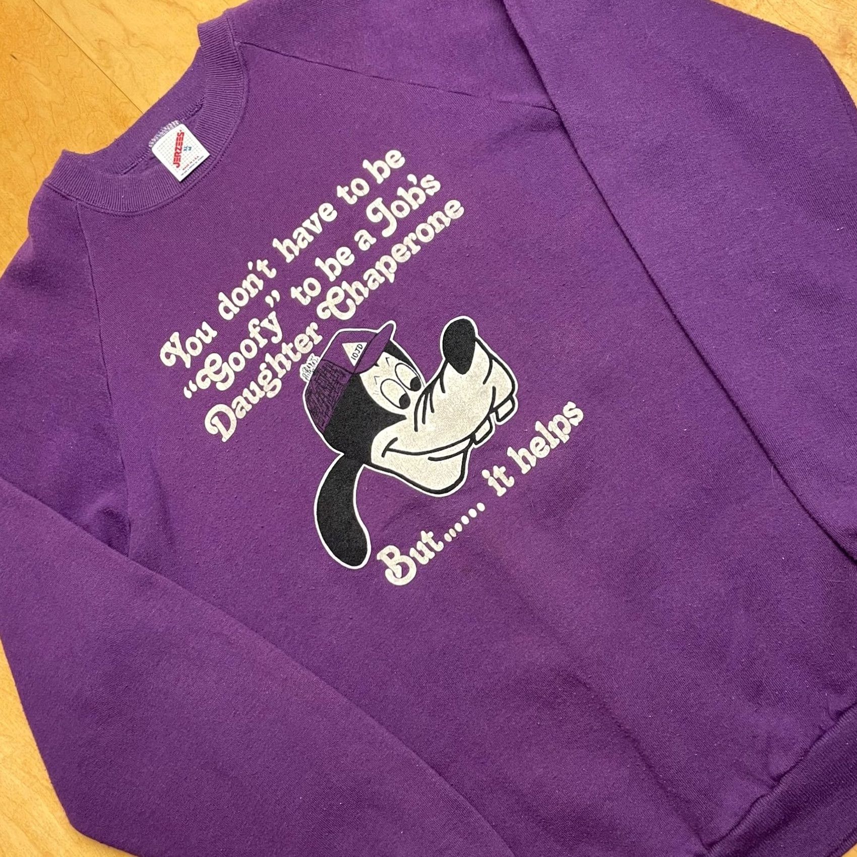 Jerzees VINTAGE JERZEES Goofy XL Purple Long Sleeve Pullover Crewneck Sweatshirt Solid Size US XL / EU 56 / 4 - 4 Thumbnail