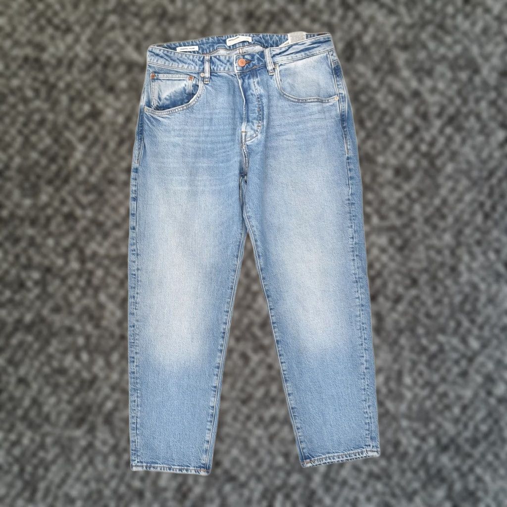 Jack & Jones JACK & JONES Mens Frank Tapered Jeans W32 L32 Blue Cotton Size US 32 / EU 48 - 1 Thumbnail