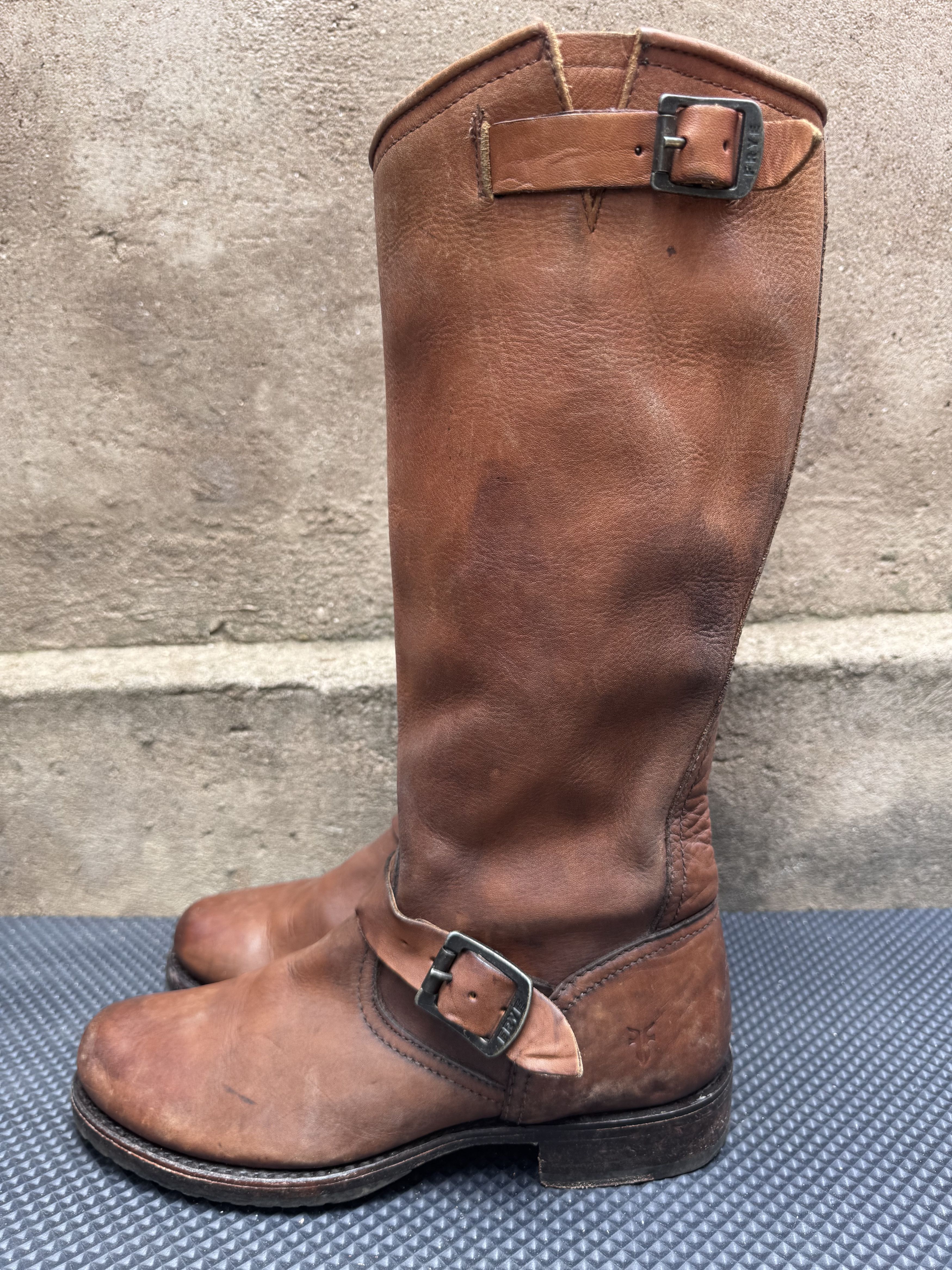 Frye Frye Veronica Slouch Distressed Leather Tall Riding Size US 9 / IT 39 - 6 Thumbnail