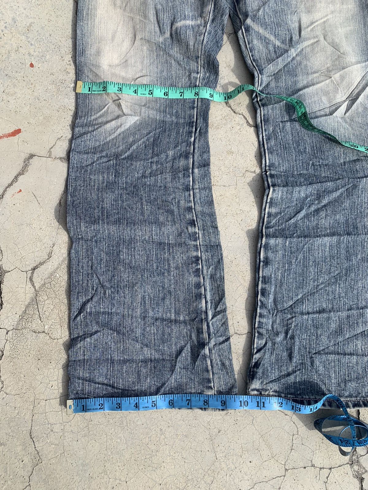 Lee Vintage 90s Flared Lee Faded Blue Jeans. Size US 31 - 6 Thumbnail