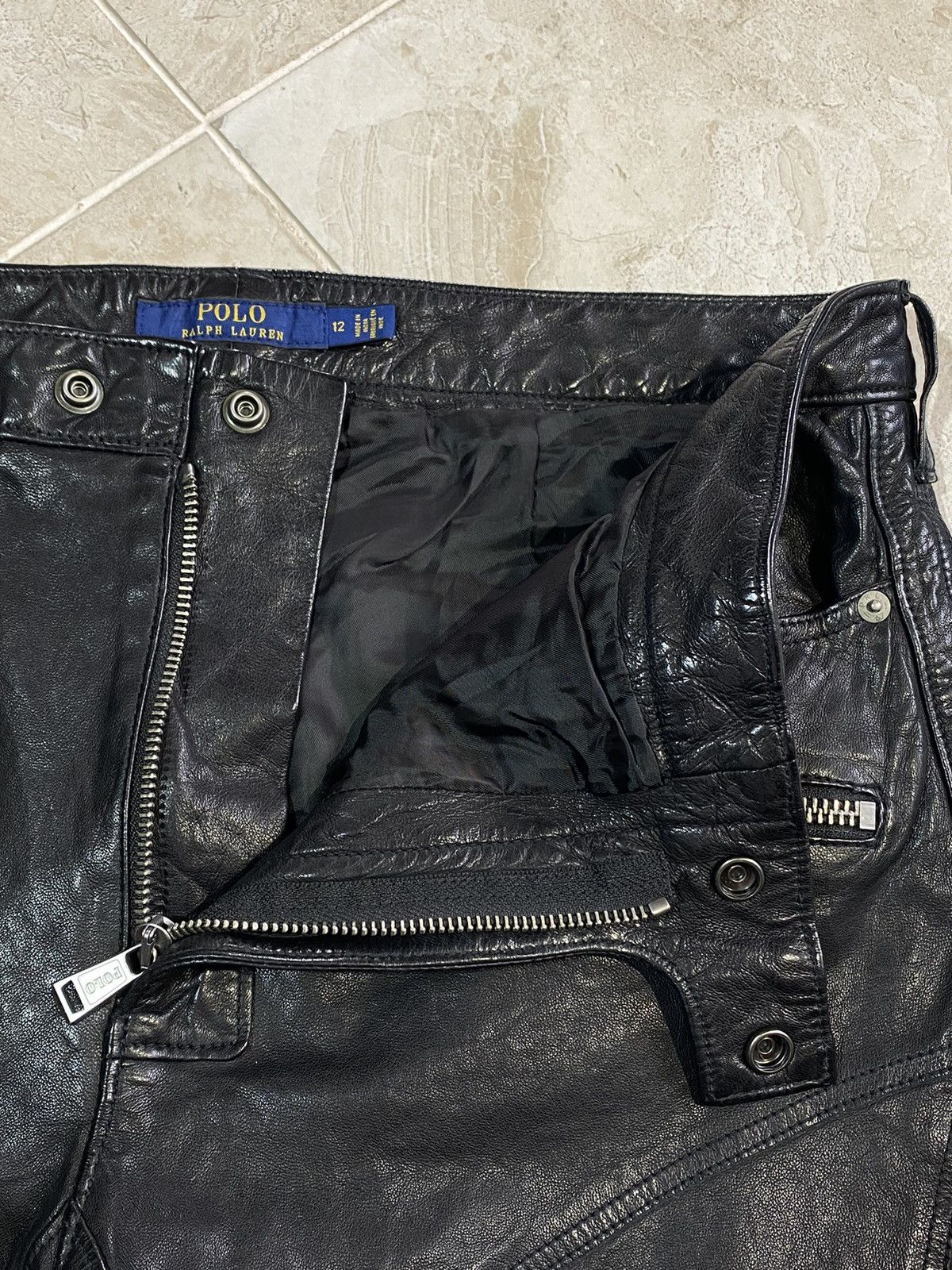 Polo Ralph Lauren Polo Ralph Lauren Women’s Leather Biker Pants Avant Garde Size 34" / US 12 / IT 48 - 15 Thumbnail
