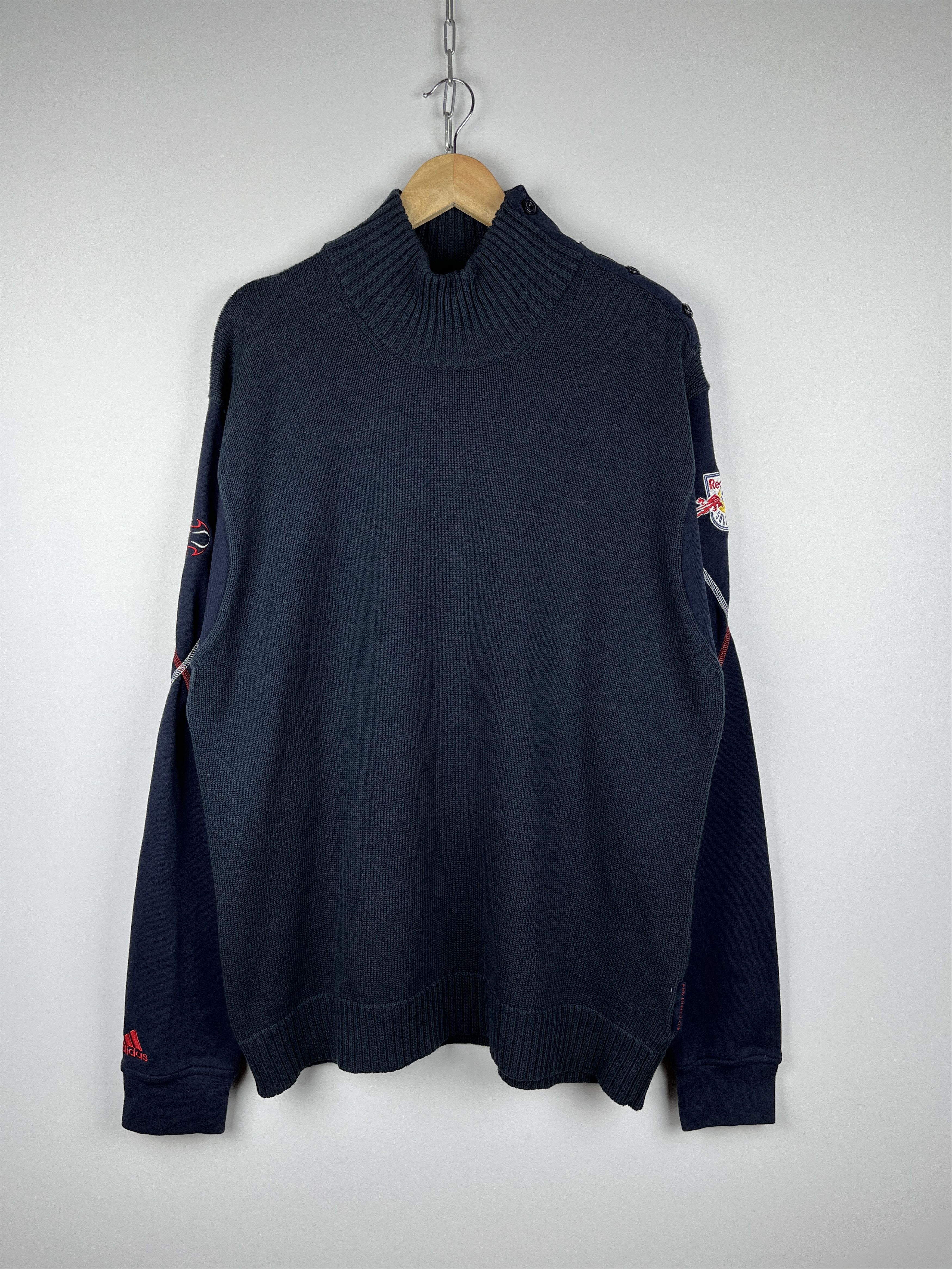 Vintage 00's Adidas Red Bull Salzburg Y2K Turtleneck Sweater
