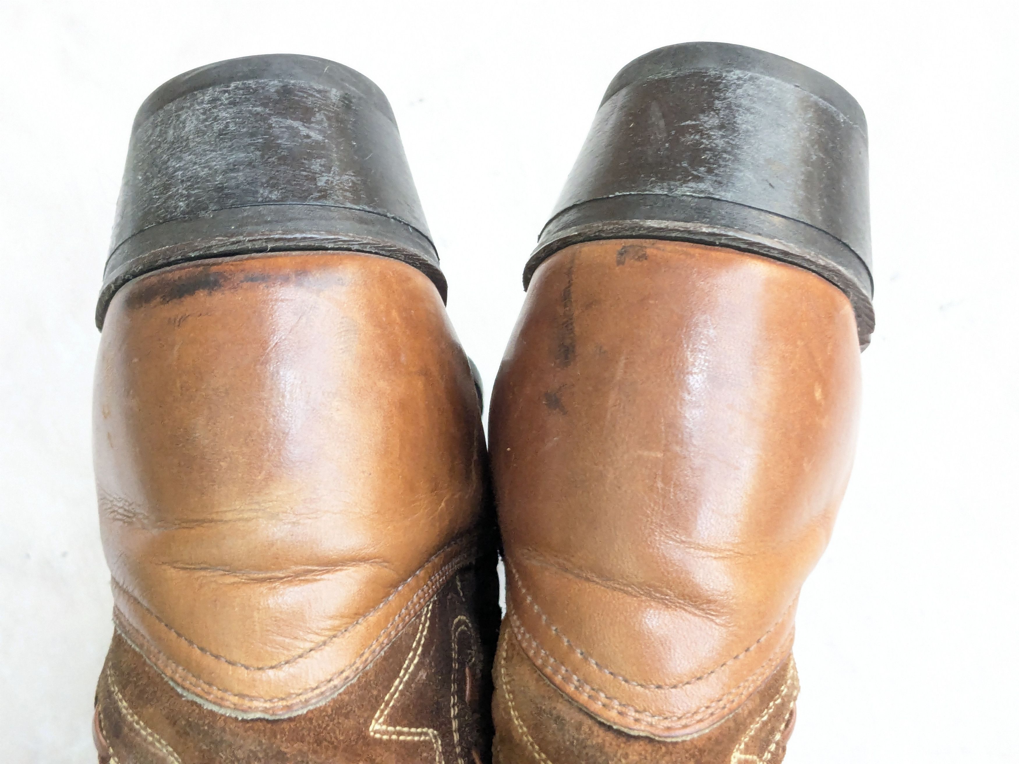 Genuine Leather Vintage Cowboy Boots Brown Leather Suede 9.5 USA Size US 9.5 / EU 42-43 - 9 Thumbnail
