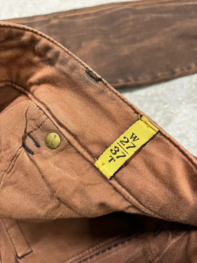 Vintage Plein Sud Waxed Burnt Copper Skinny Jeans Size 25" / US 0 / IT 36 - 12 Thumbnail