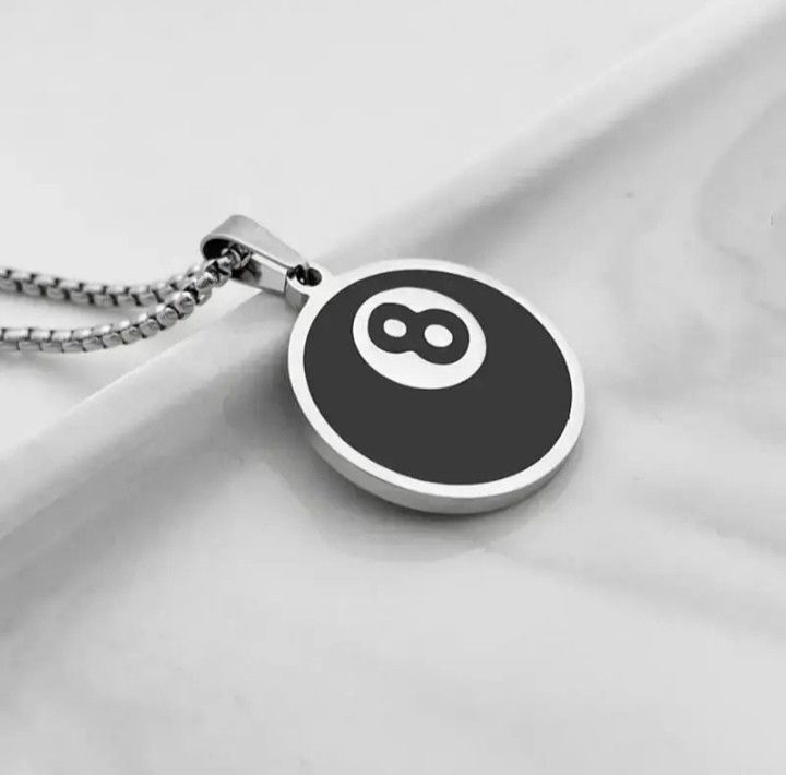 Jewelry Stainless Steel Lucky Eight Pendant Necklace Size ONE SIZE - 3 Thumbnail