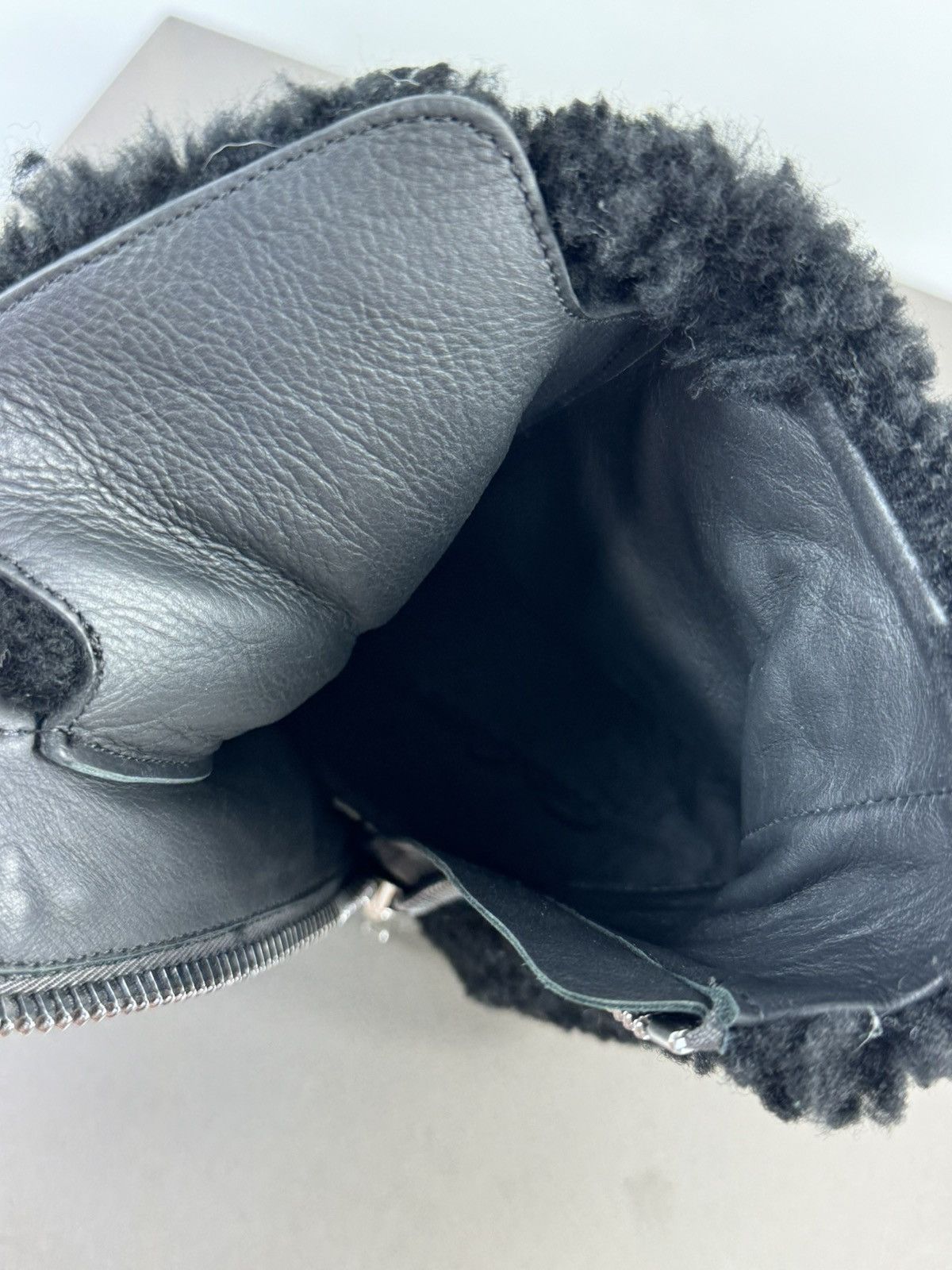 Rick Owens SHEARLING HIGH TOP SNEAKERS Size US 9 / EU 42 - 8 Thumbnail