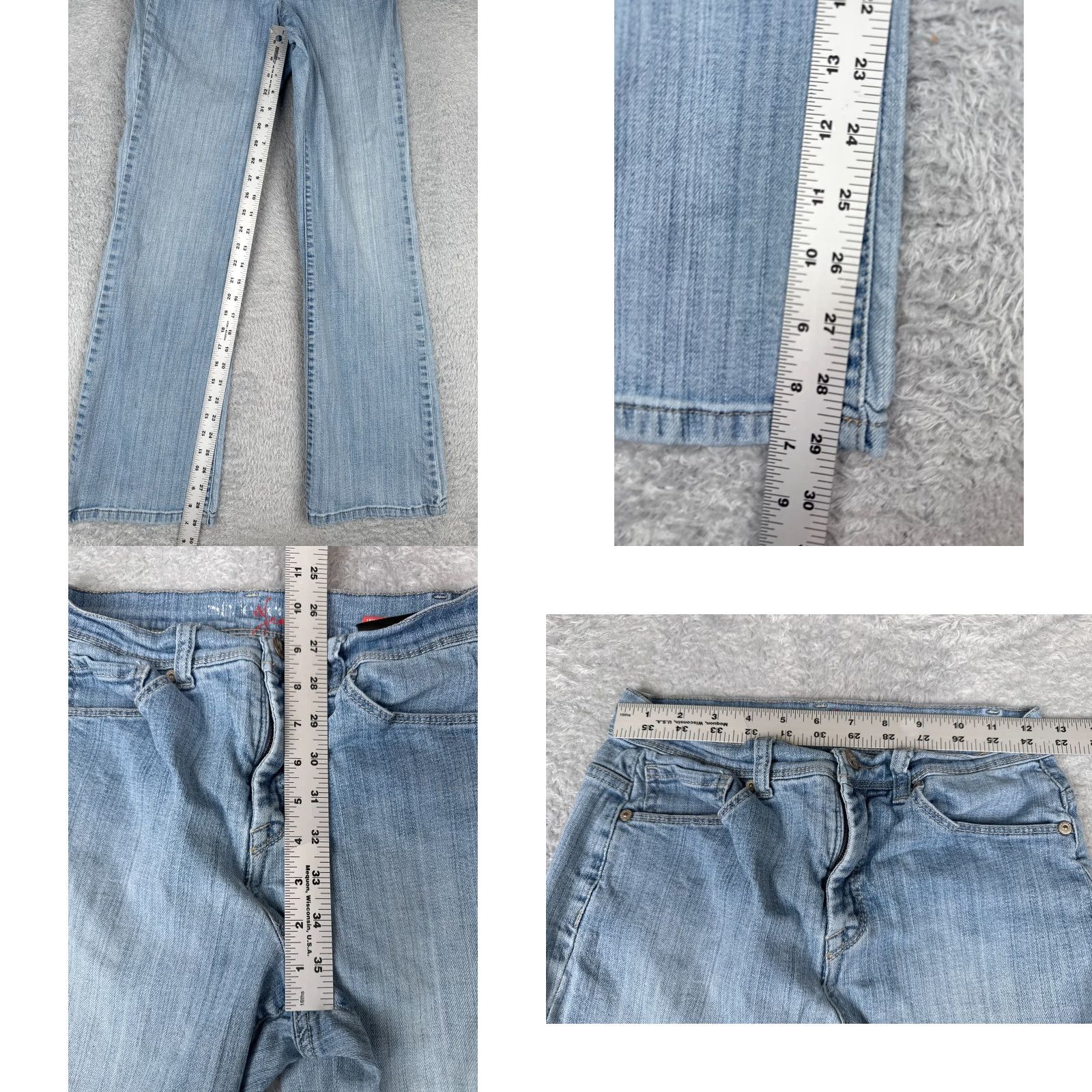 Vintage Style&co. Jeans Women Flared Jeans 6 Light Blue Denim Mid Rise 25x29 Blue, 5-Pocket, 29 Inseam, Regular, Cotton, Size 6, Jeans, Women, Style&Co. Size 28" / US 6 / IT 42 - 8 Thumbnail