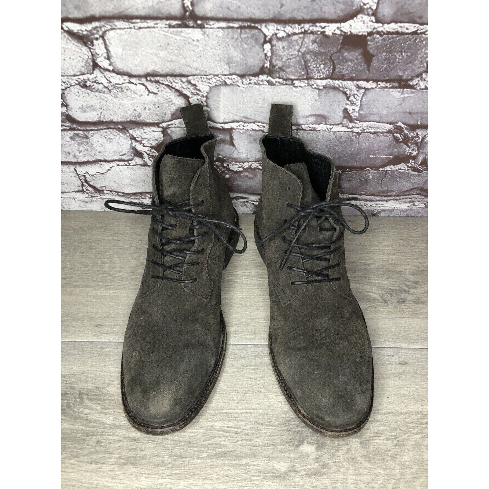 Allsaints All Saints Gray Suede Leather Lace Up Desert Chukka Boots Me Size US 9 / EU 42 - 21 Thumbnail