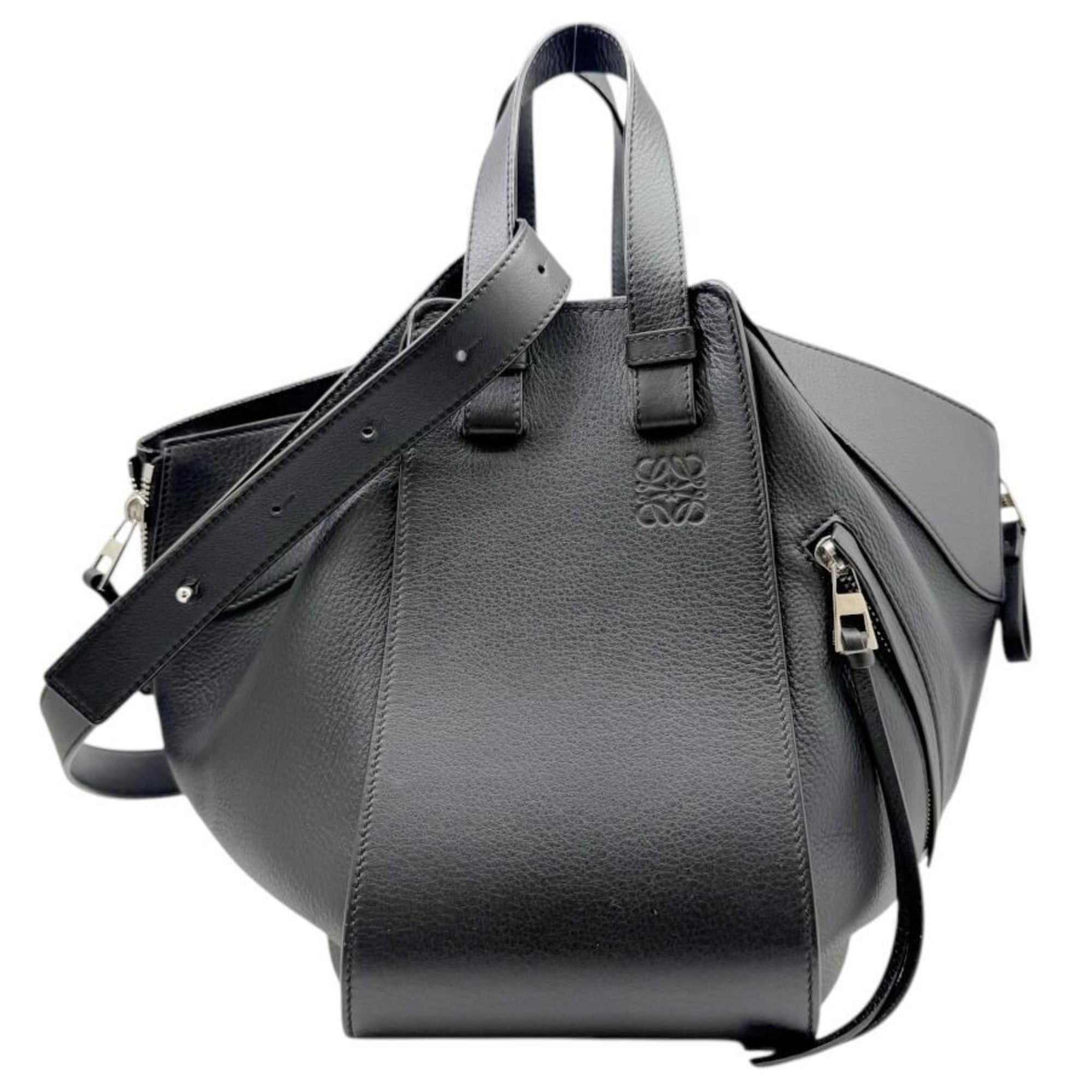 LOEWE Hammock Small Leather Shoulder Bag/Handbag in Black for Women