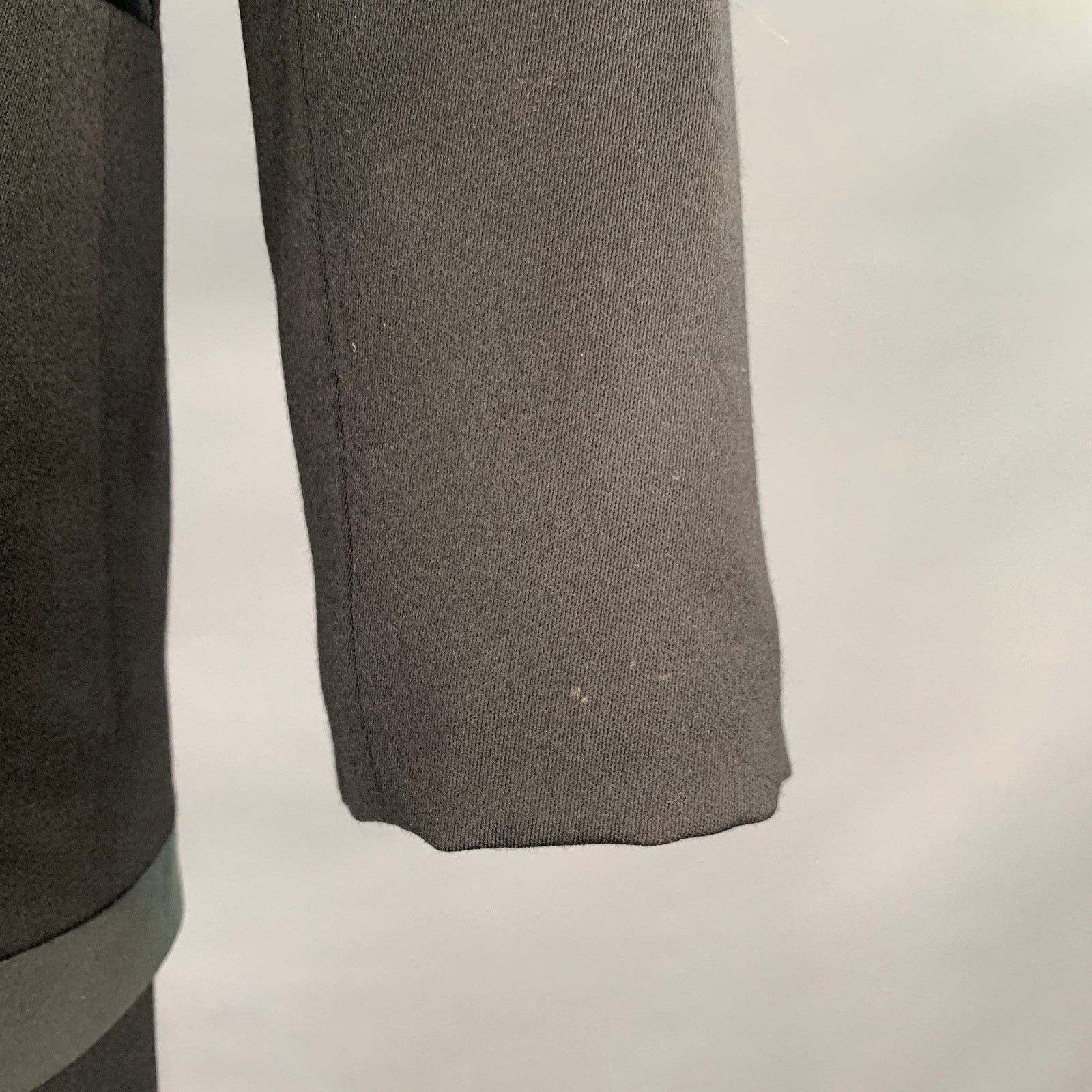 Shanghai Tang SHANGHAI TANG Size 40 Black Wool Mandarin Collar Suit Size 40R - 8 Thumbnail