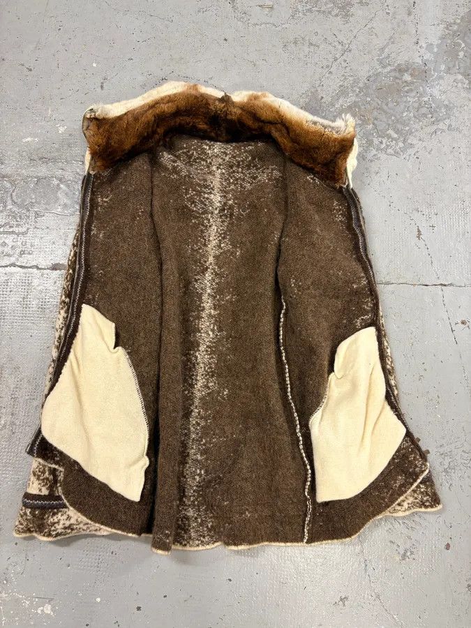 Roberto Cavalli FW1999 Roberto Cavalli Cow Print Fur Wool Jacket Size US L / EU 52-54 / 3 - 7 Thumbnail