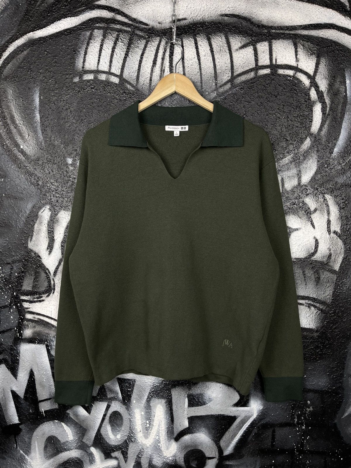 JW Anderson × Japanese Brand × Uniqlo Uniqlo x J.W. Anderson Souffle Yarn Sweater Dark Green Size L / US 10 / IT 46 - 2 Thumbnail