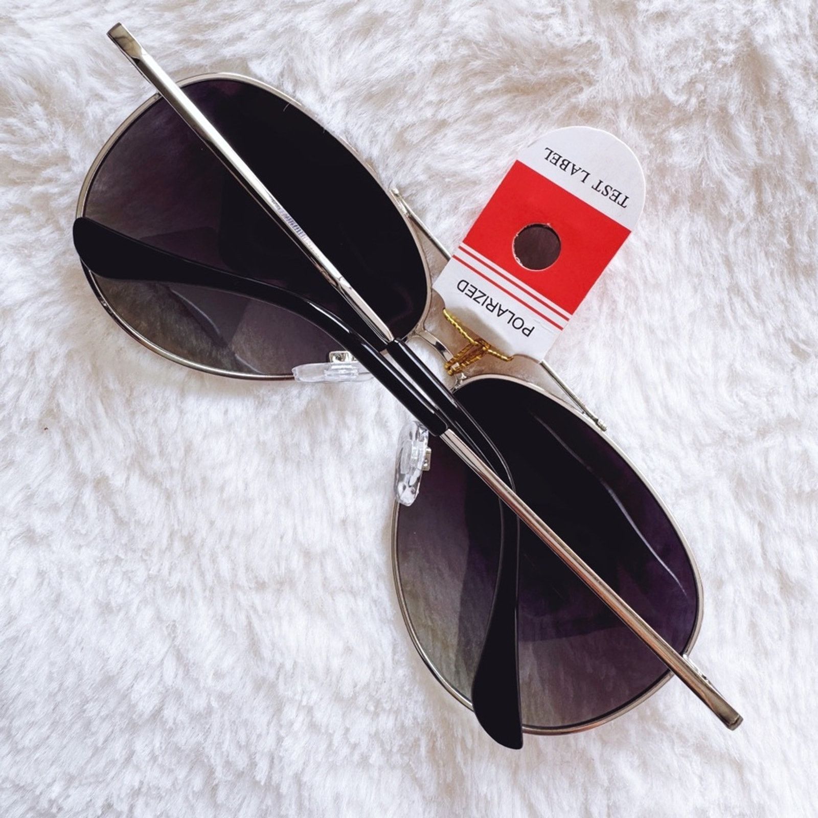 Other Freya Black W/Silver Rim Polarized Aviator Sunglasses Size ONE SIZE - 10 Thumbnail