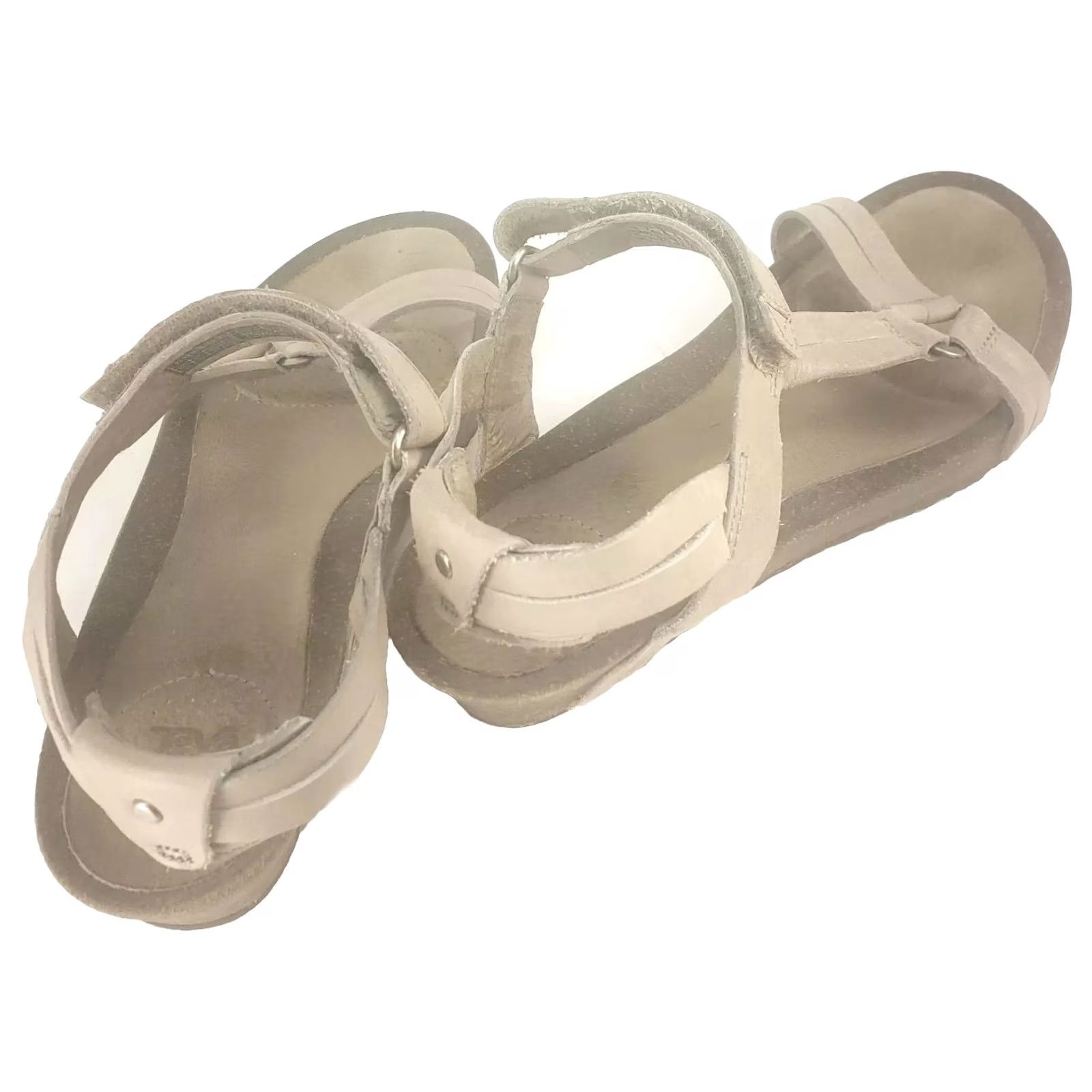 Teva VINTAGE: No Teva Sandal Women Strappy Wedge Beige Leather Hook & Loop 8.5 Size Sandal Womens Casual Shoes 39.5 EU 6.5 UK Size US 9 / IT 39 - 4 Thumbnail