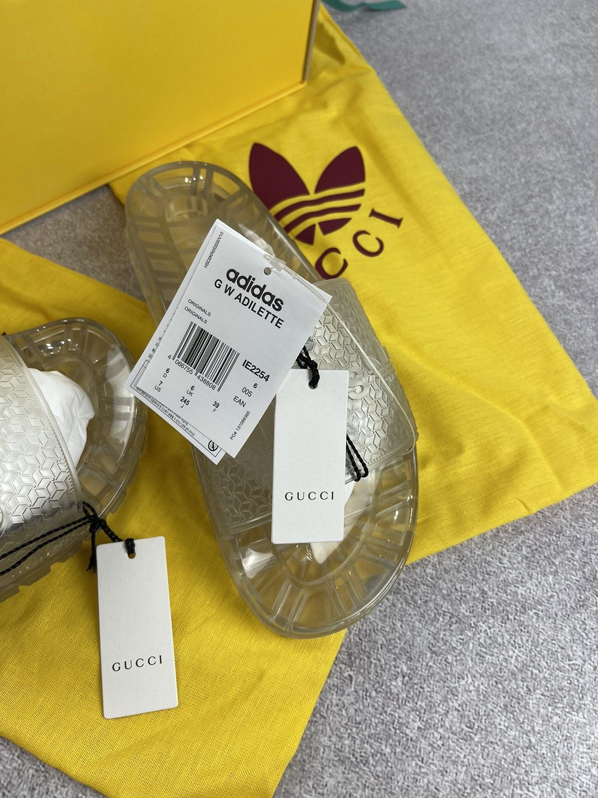 Adidas × Gucci Adidas x Gucci Rubber Slide Sandals Clear Size 39 Size US 7 / IT 37 - 13 Thumbnail