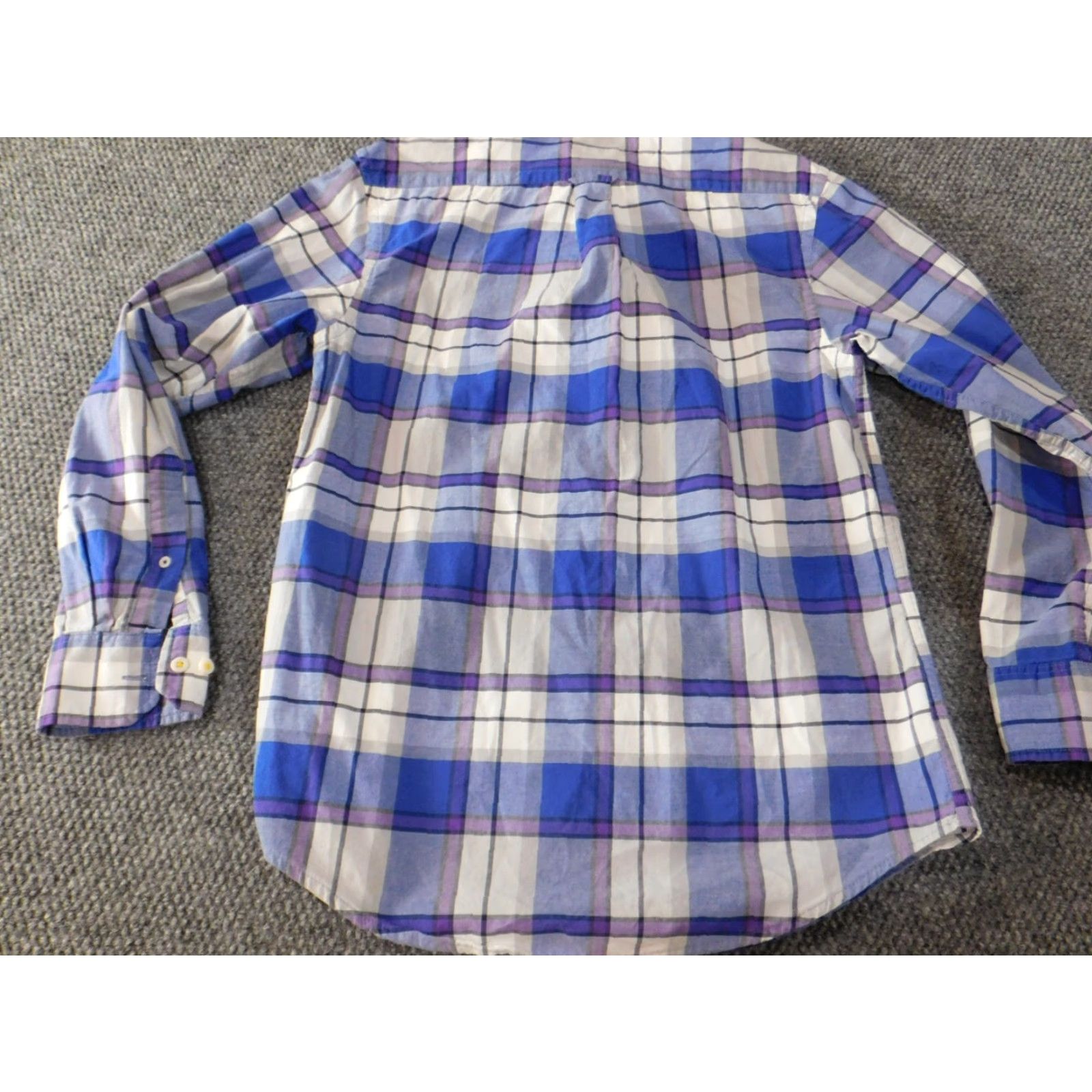 Izod Izod Shirt Mens Small blue plaid button-up classic casual retro Knit Cotton Long Sleeve Button-Down Collar Mens Size US S / EU 44-46 / 1 - 6 Thumbnail