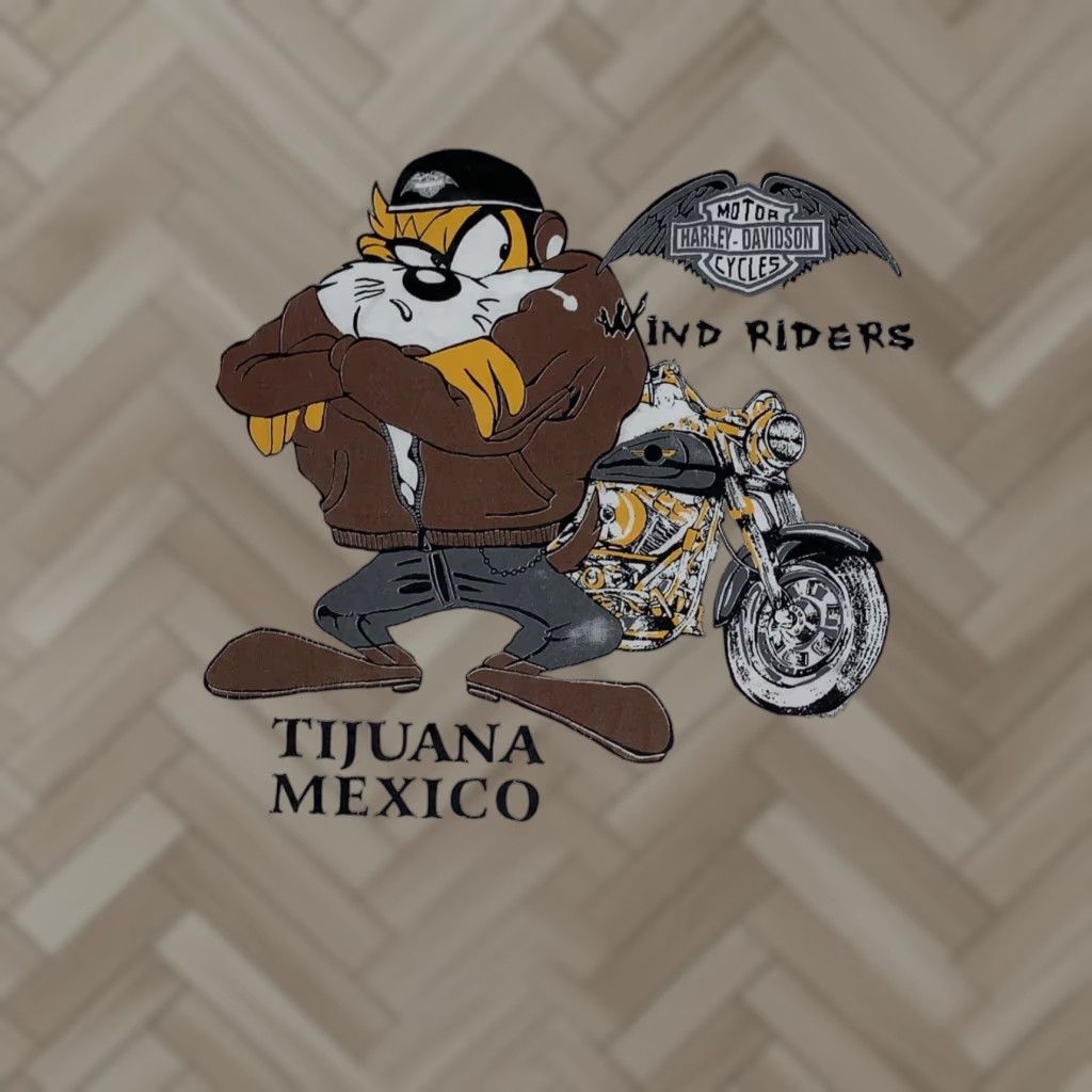 Harley Davidson VINTAGE Harley-Davidson Shirt Men L White Cotton Sleeveless Tijuana Mexico Wing Riders Taz Cut Off Sleeves 12134 Biker Motorcycle 90s Womens Men Girls Size US L / EU 52-54 / 3 - 1 Thumbnail