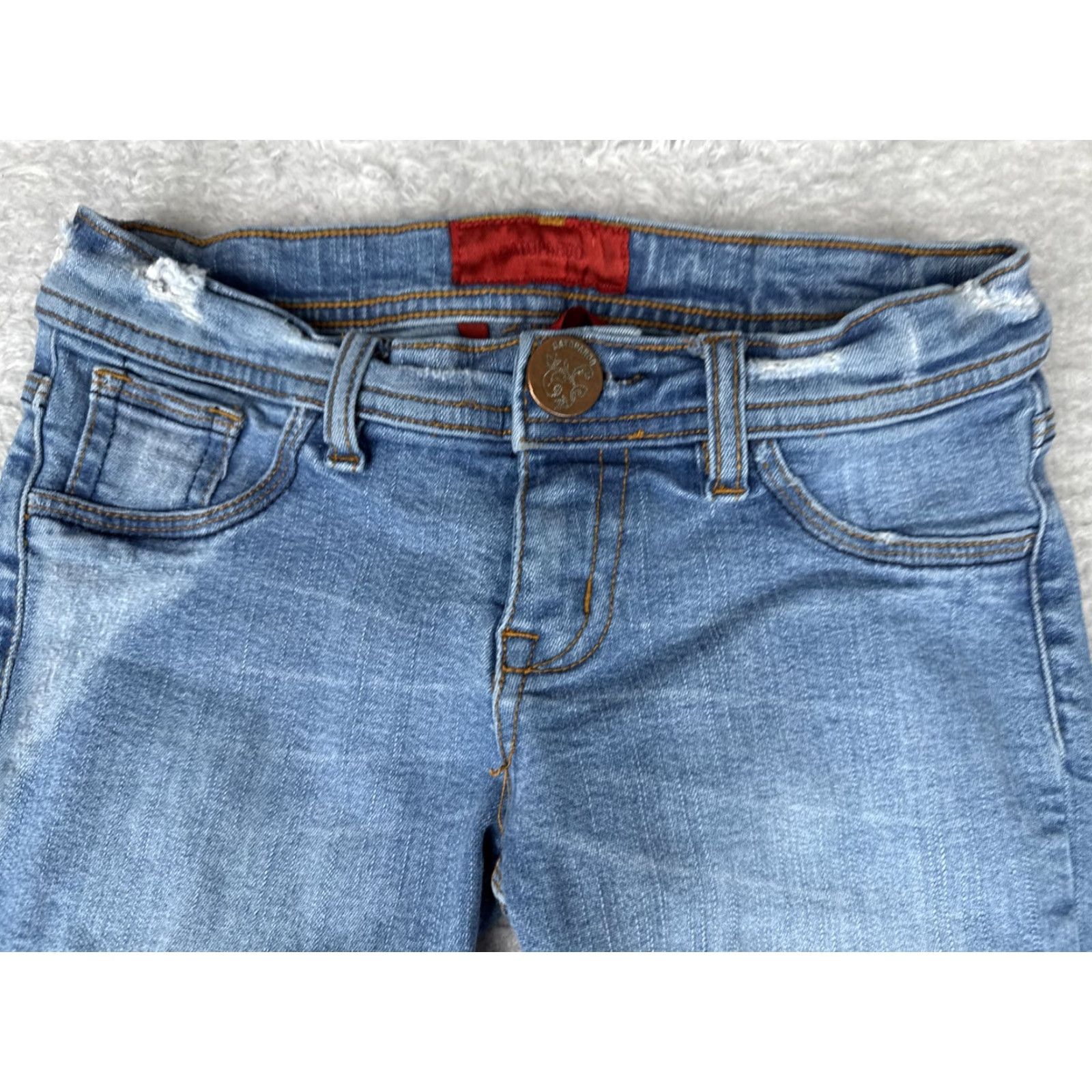Vintage Gatopardo Jeans Women 2 24x31 Blue Stretch Bootcut Distressed Denim Cotton Blend Size 26" / US 2 / IT 38 - 4 Thumbnail