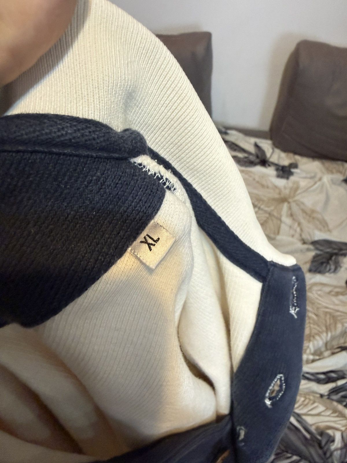 Yves Saint Laurent 90s YSL Sweatshirt White/Sweater Vintage Quarter Zip Up Size US XL / EU 56 / 4 - 10 Thumbnail