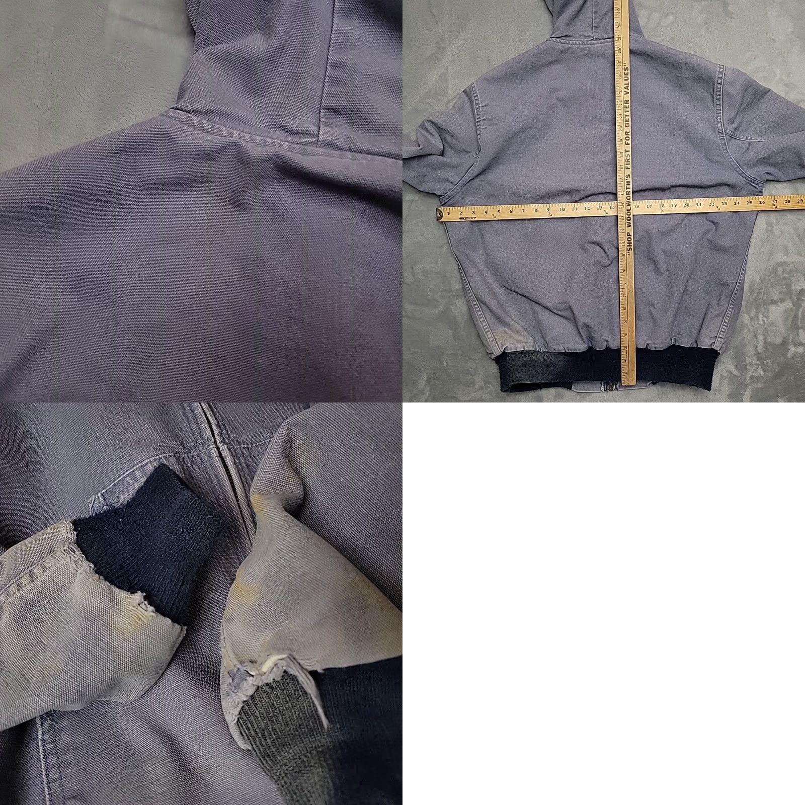 Carhartt VINTAGE Carhartt Jacket Mens XL Blue Canvas Hooded Thermal JR118 1989 100th Anniversary Workwear Casual, Outdoor, USA, American, Pockets Size US XL / EU 56 / 4 - 10 Thumbnail