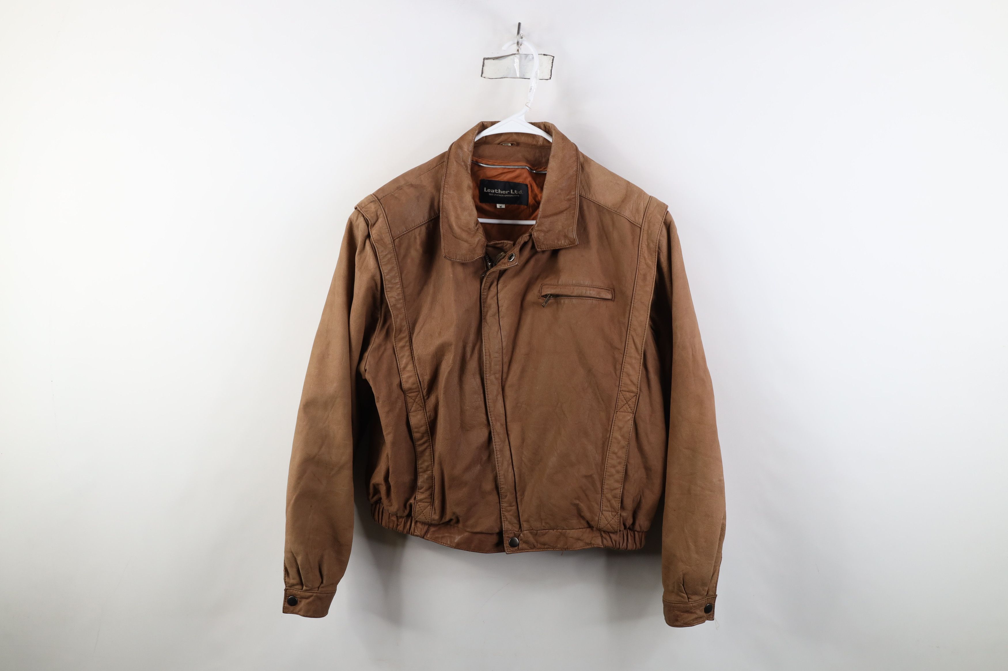 Vintage Vintage 80s 90s Streetwear Leather Flight Bomber Jacket Size M / US 6-8 / IT 42-44 - 1 Thumbnail