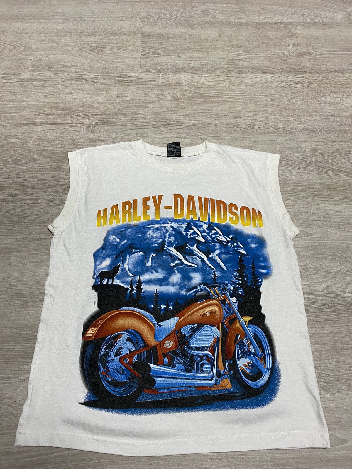 Vintage Harley Davidson Motorcycle Tank top size M