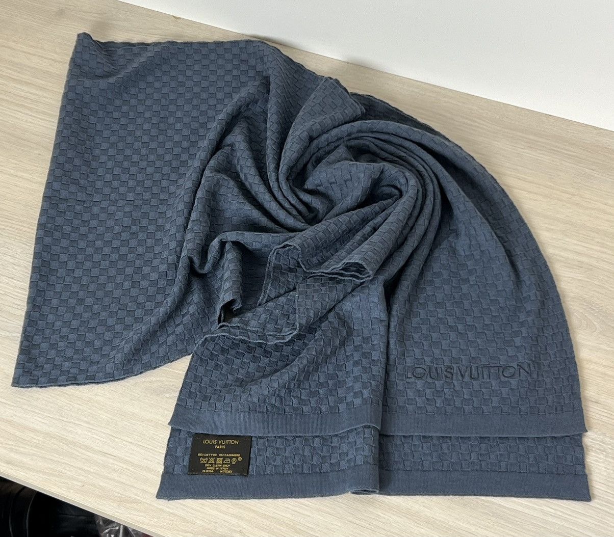 Louis Vuitton Louis Vuitton Damier Scarf M75351-Cotton Cashmere Men’s Size ONE SIZE - 1 Thumbnail