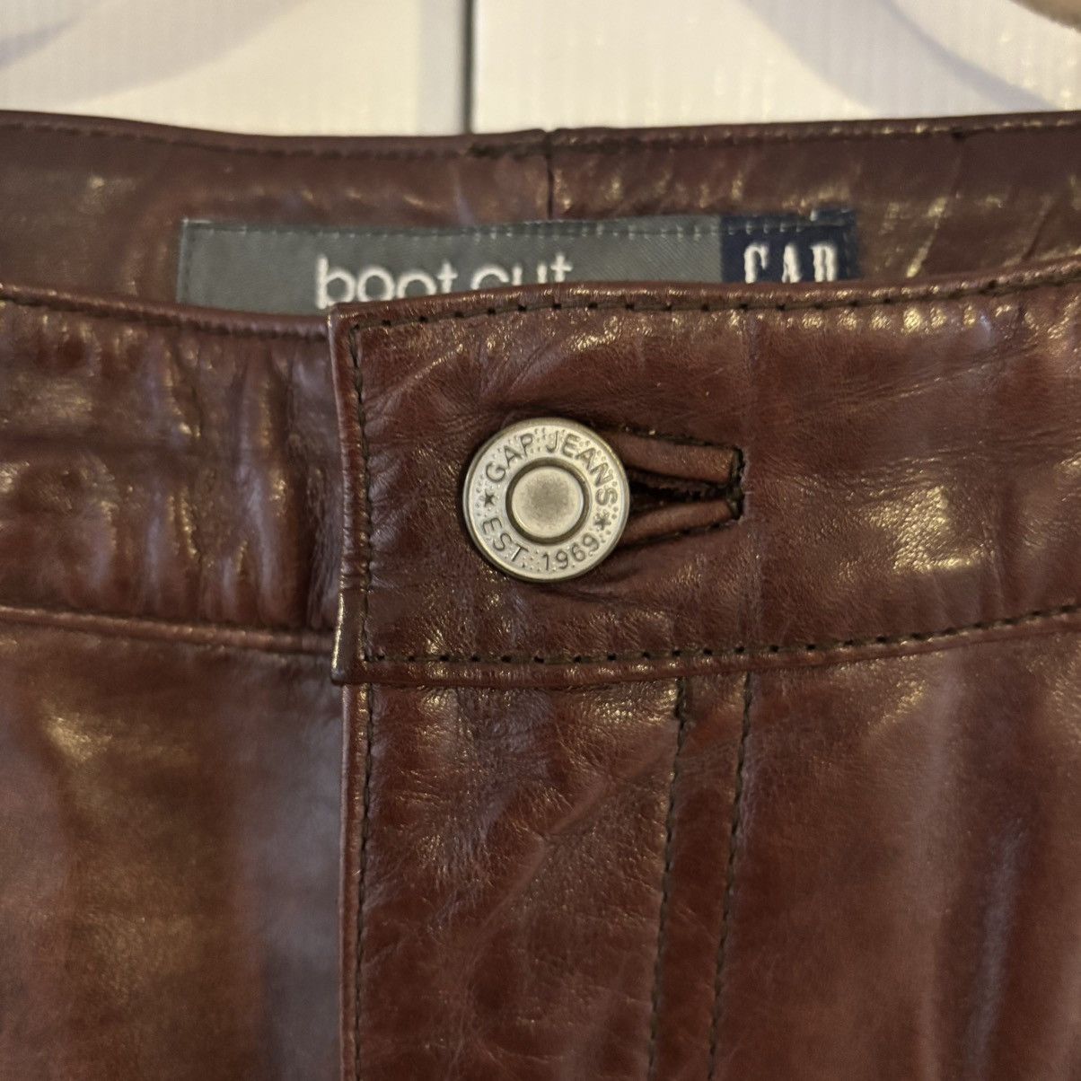Gap × Yeezy GAP Leather Bootcut Pants Size US 30 / EU 46 - 2 Thumbnail