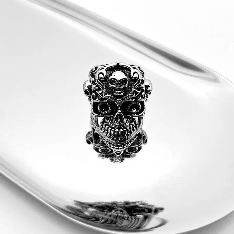 Japanese Brand Retro Skull Ring Size ONE SIZE - 3 Thumbnail