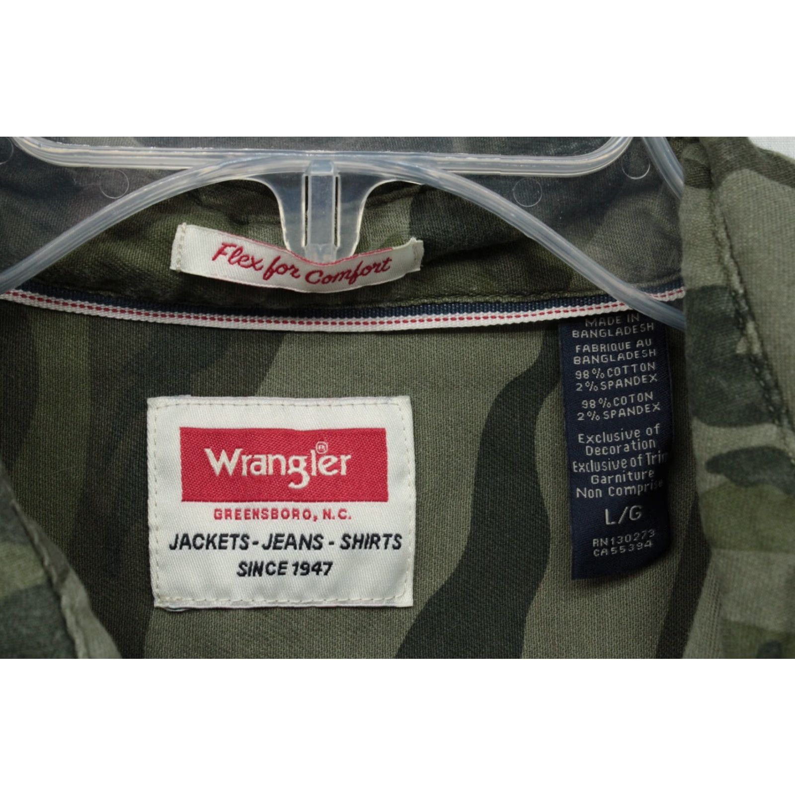 Wrangler VINTAGE Wrangler Camo Flex Shirt Men's L Woodland Camo Hunting Prepper Military Shirt Size US L / EU 52-54 / 3 - 4 Thumbnail