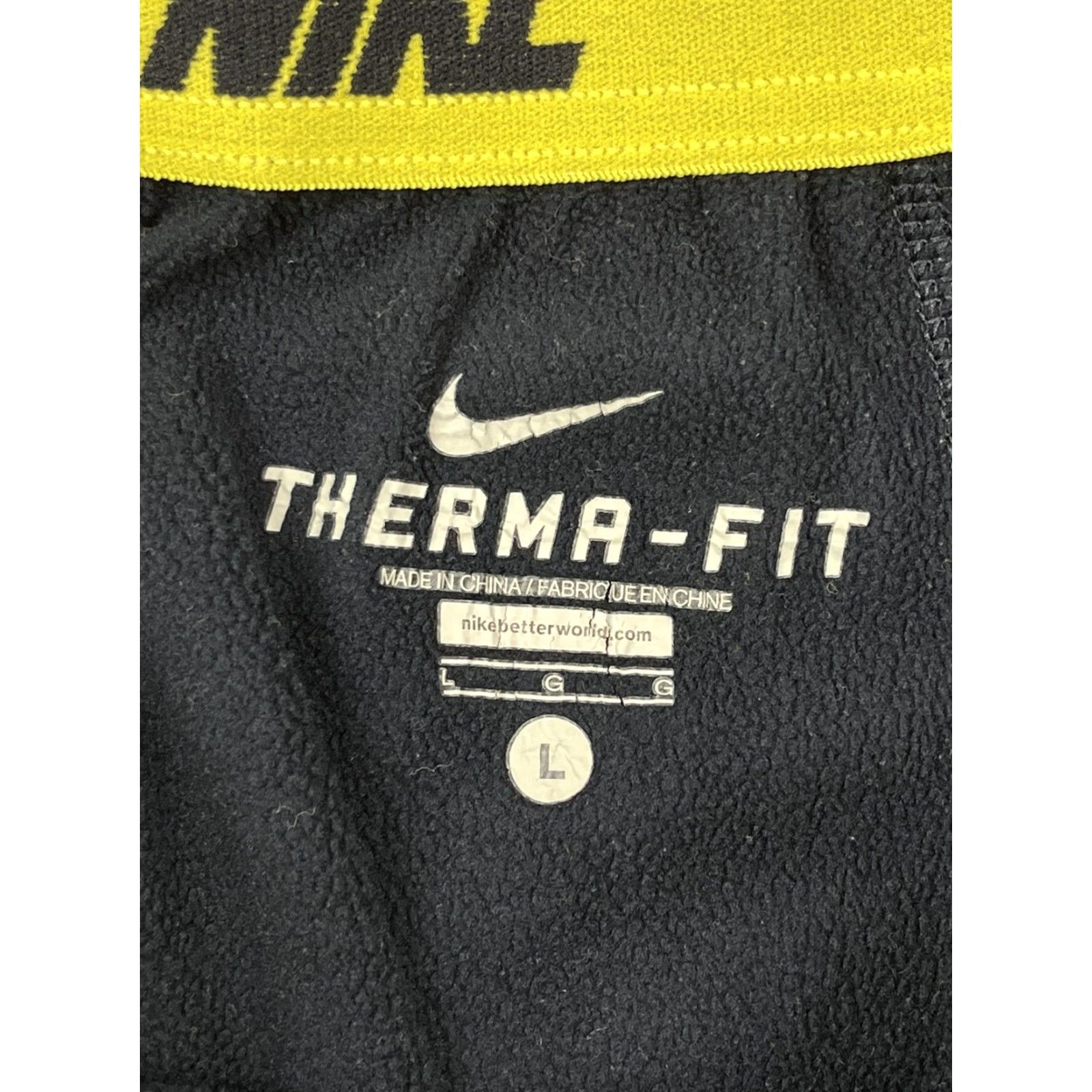 Nike Nike Therma Pants Sweatpants Nike Mens L Blue Volt Yellow Swoosh Logo Athletic Size US 32 / EU 48 - 2 Thumbnail