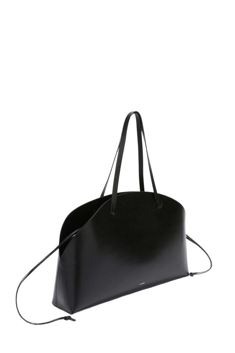 Jil Sander JIL SANDER Curve Large Black Leather Shoulder Bag Size ONE SIZE - 2 Thumbnail