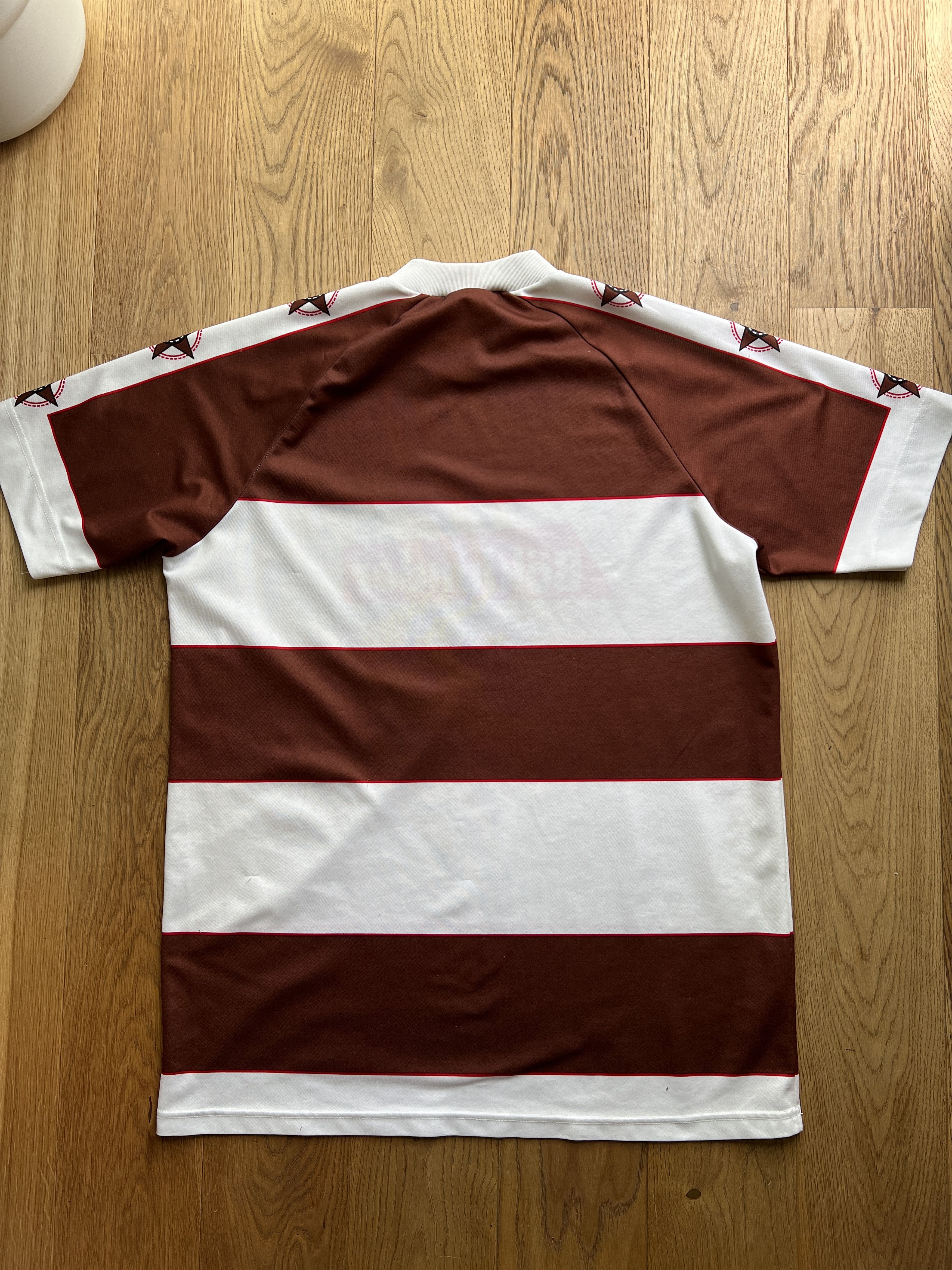 Other Rare! FC ST Pauli 1995 home striped football jersey reusch Size US XL / EU 56 / 4 - 7 Thumbnail