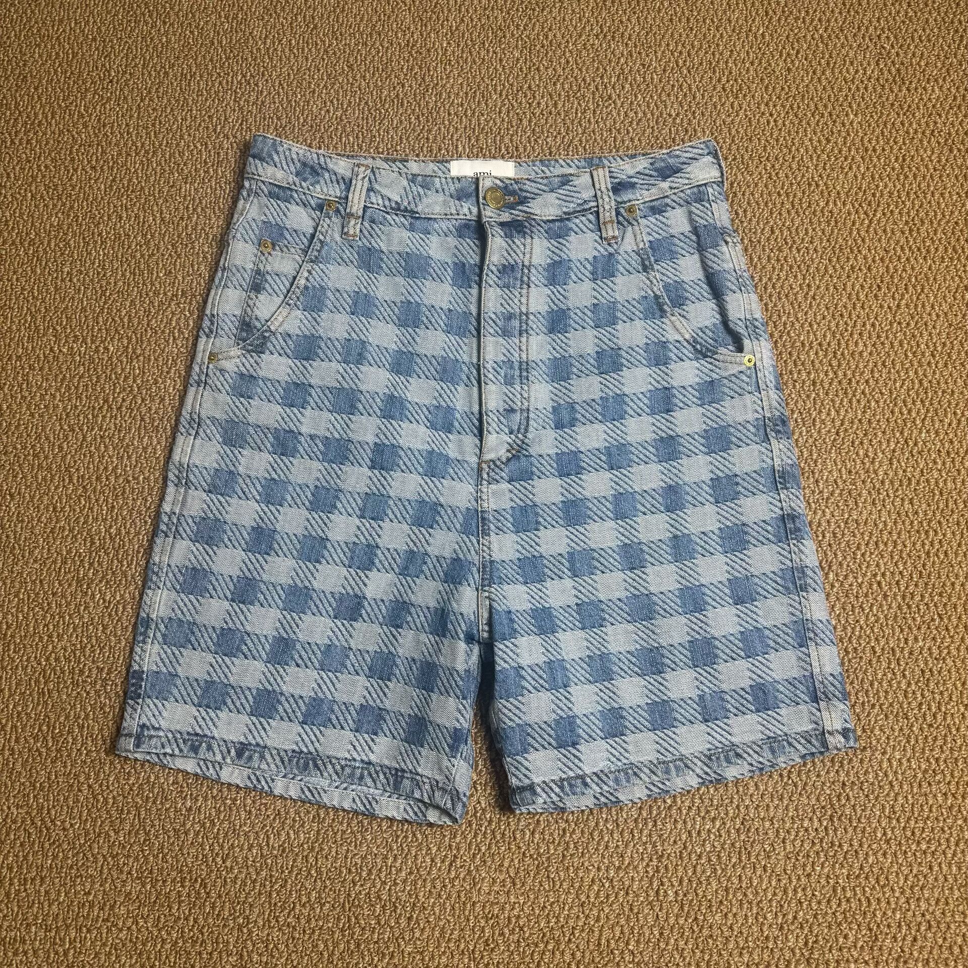 Japanese Brand Ami Men's Blue Denim Shorts Size 30 Size US 30 / EU 46 - 1 Thumbnail