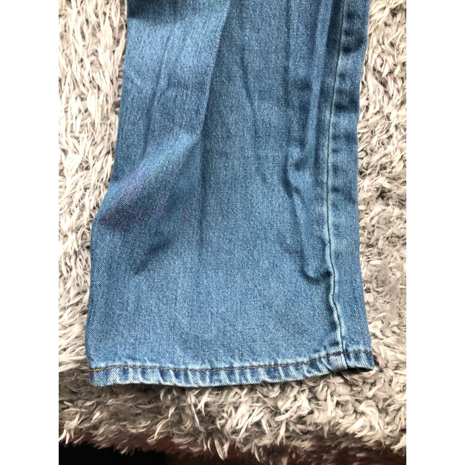 Levi's Levi's 505 Jeans Mens Regular Straight 42x32 Blue Mid Rise Denim 5-Pocket Belt Loops Cotton Blend 42 in Inseam 32in Vintage No Size US 42 / EU 58 - 7 Thumbnail