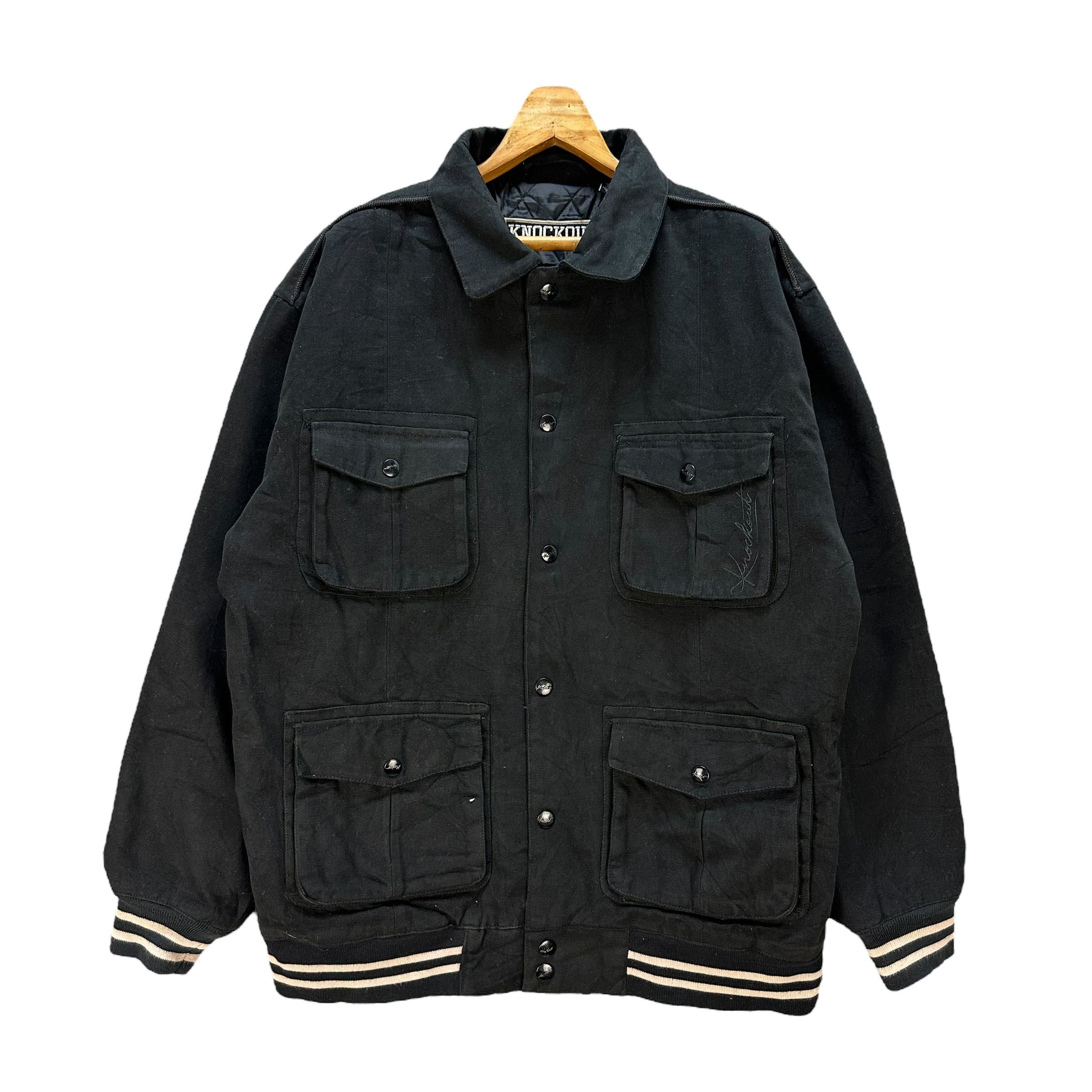 Vintage KNOCKOUT Workwear Duck Canvas Jacket Four Pocket #A79-1906 Size US L / EU 52-54 / 3 - 1 Thumbnail