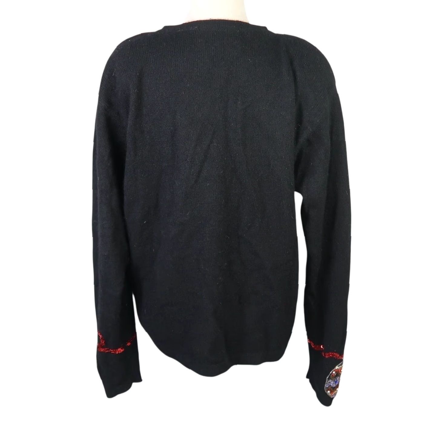 Vintage VINTAGE 90S CHRISTMAS WESTBOUND BLACK ANGORA WOOL SEQUIN CARDIGAN M User: VINTAGE 90S WESTBOUND BLACK ANGORA WOOL SEQUIN CARDIGAN M Size M / US 6-8 / IT 42-44 - 4 Thumbnail
