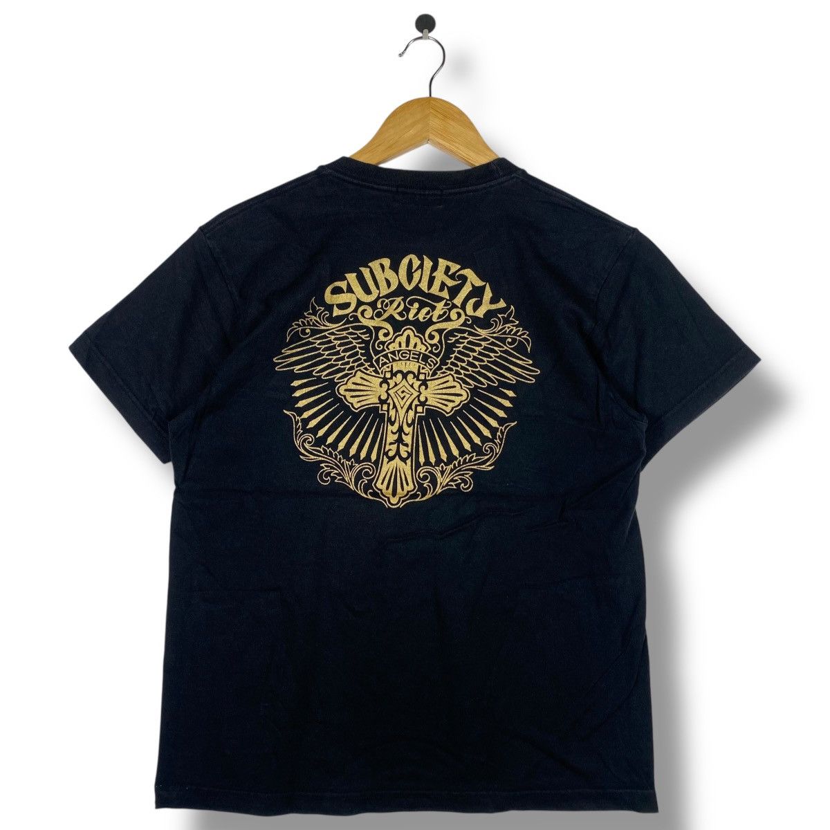 Japanese Brand Japanese Streetwear SUBCIETY Riot Angels Graphic Tee Shirt Size US M / EU 48-50 / 2 - 1 Thumbnail