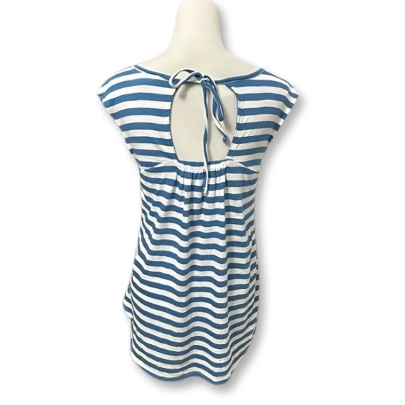 Other Caslon Cap Sleeves Blouse Striped Blue White Women's S NWOT Size S / US 4 / IT 40 - 4 Thumbnail