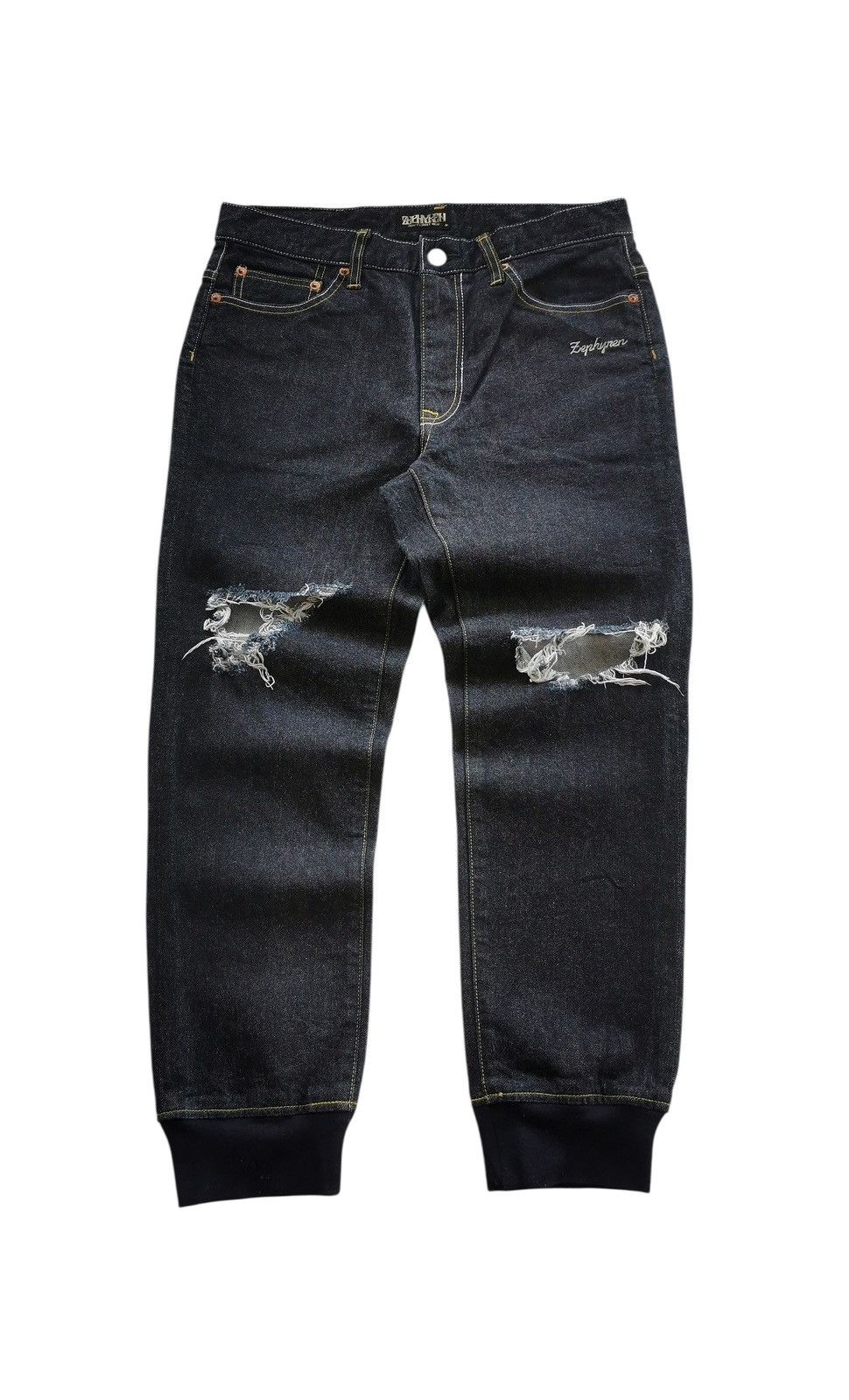 Japanese Brand Zephyren Distressed Jogger Jeans – Japan Exclusive Size US 31 - 1 Thumbnail