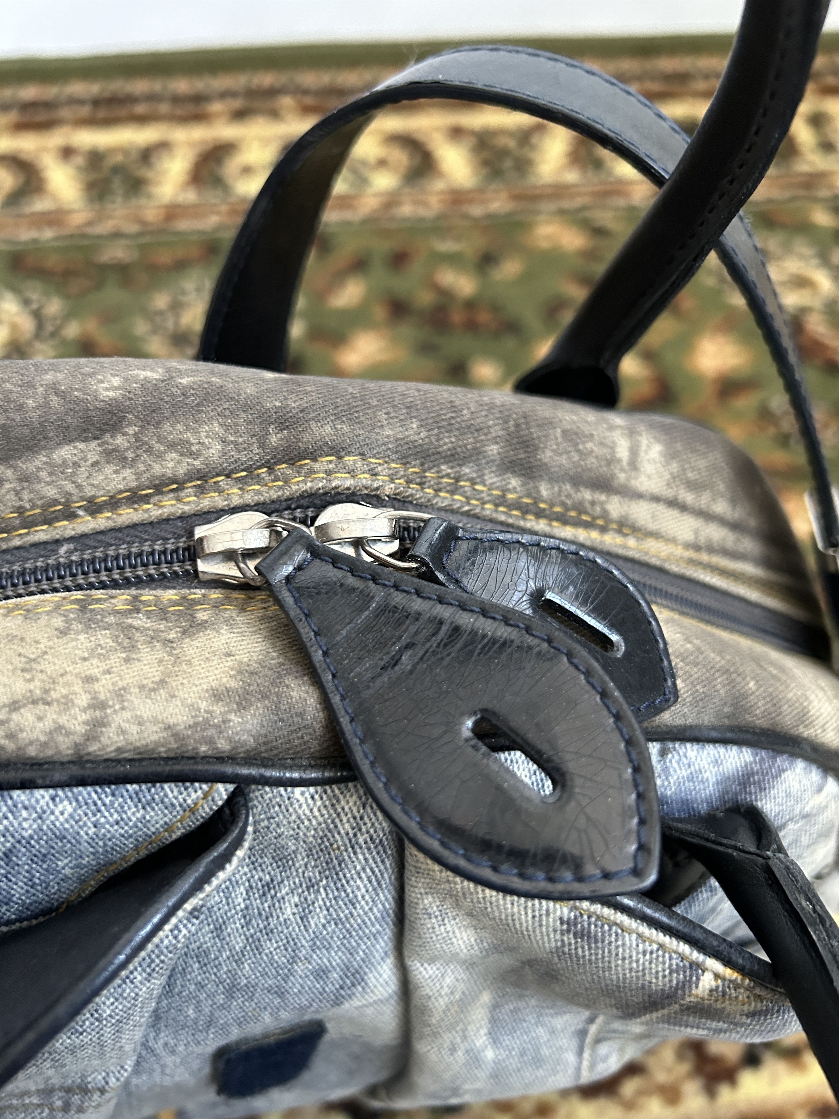 Dior y2k Dior by John Galliano double saddle denim bowling bag Size ONE SIZE - 18 Thumbnail