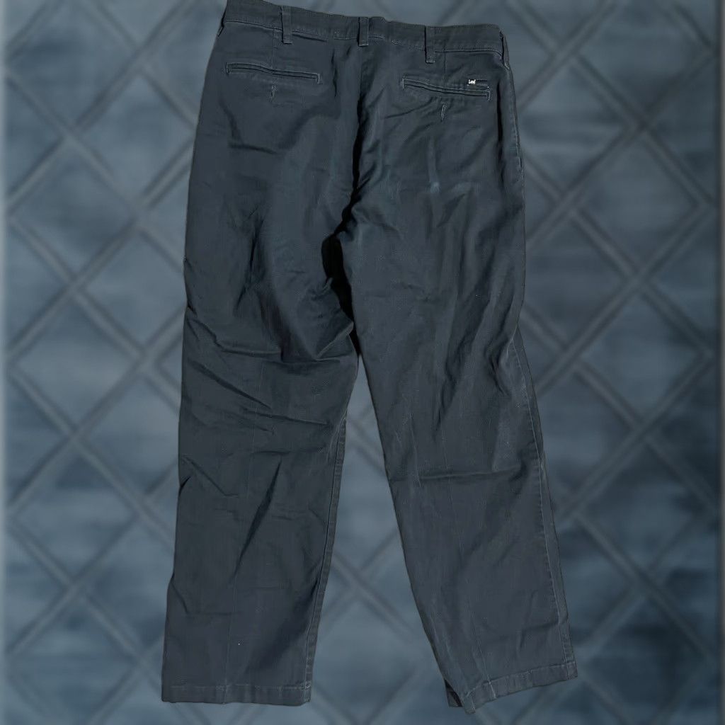 Lee Lee Classic Fit Flat Front Stain Resistant Black Pants 34x30 Mens Size US 34 / EU 50 - 1 Thumbnail
