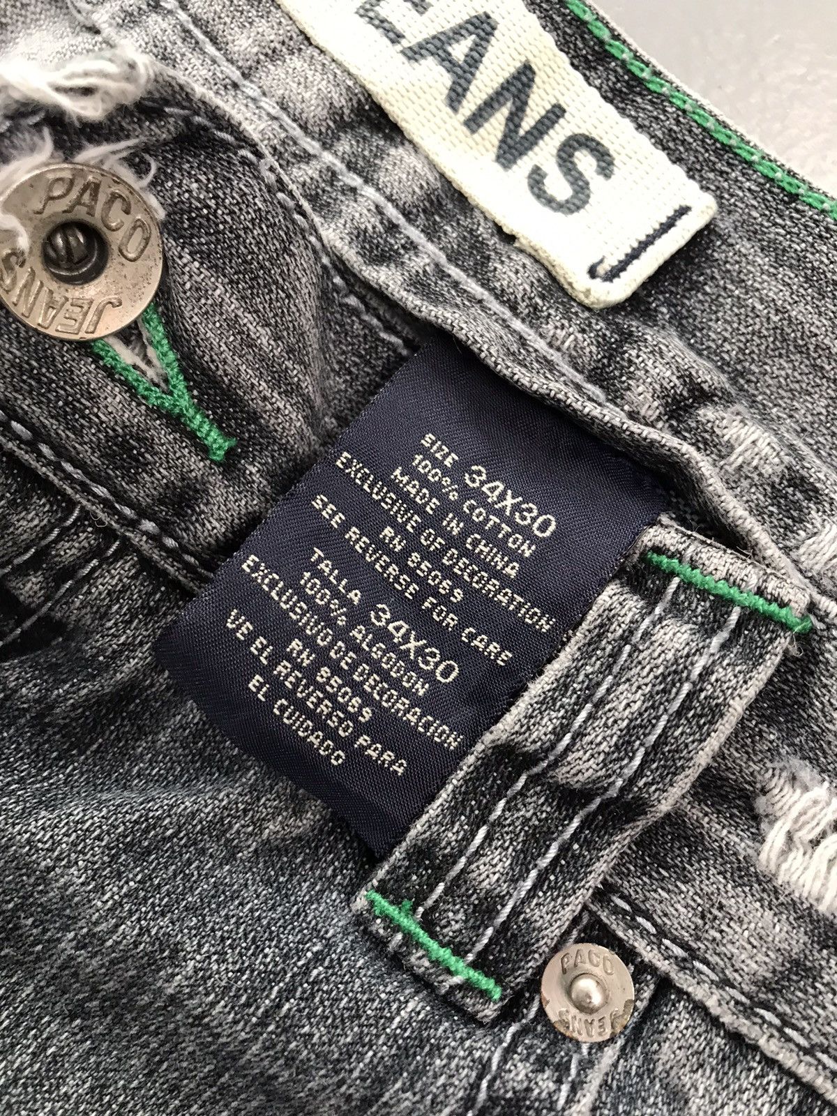 JNCO × Southpole × Vintage Vintage paco Jeans green tab baggy fit denim Size US 34 / EU 50 - 7 Thumbnail