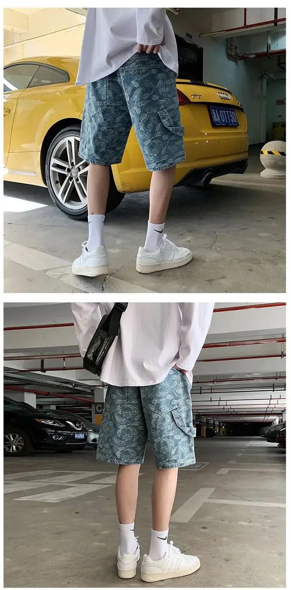 Japanese Brand Honoka x Reia Flower denim shorts embroidered pants Size US 32 / EU 48 - 5 Thumbnail